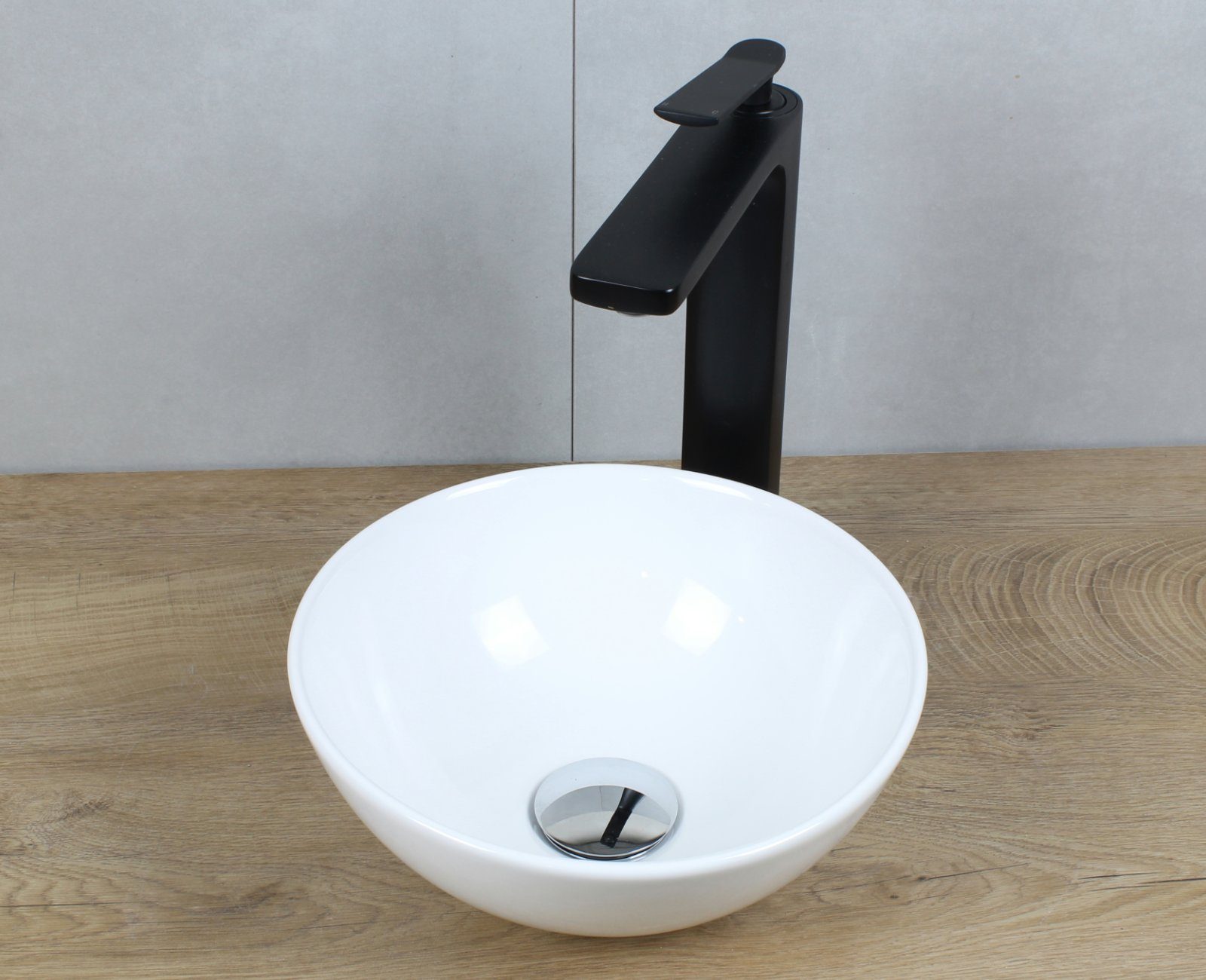 HAGO Aufsatzwaschbecken Keramik Waschbecken rund Ø günstig online kaufen
