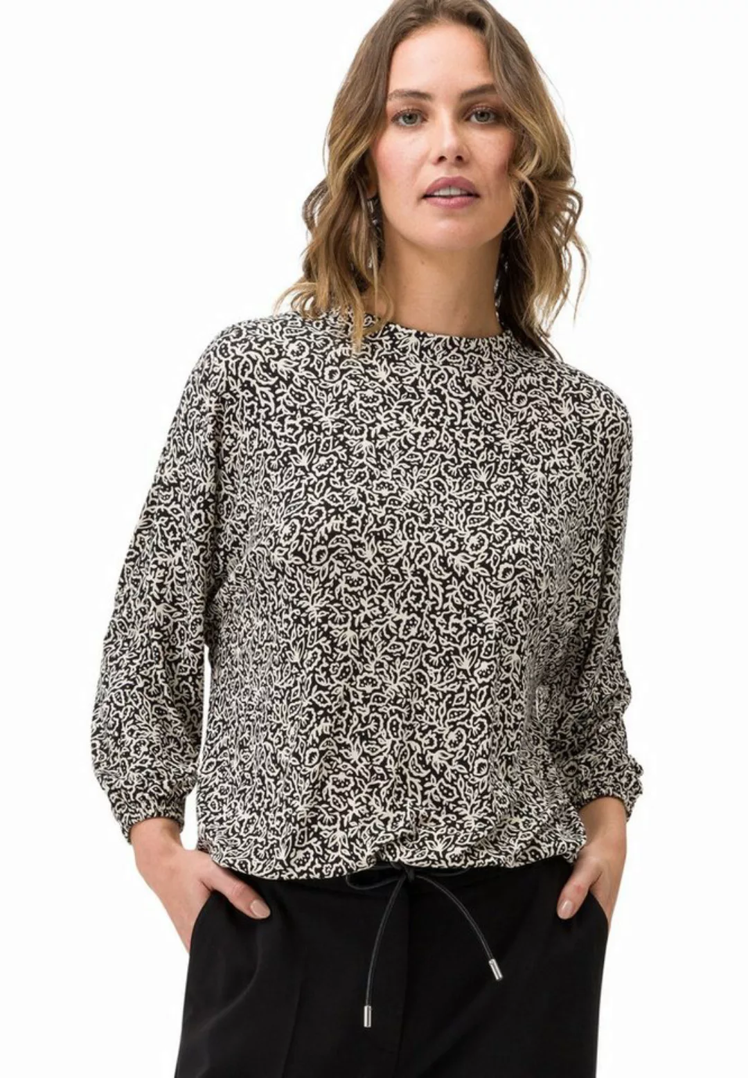 Zero 3/4-Arm-Shirt zero Shirt mit Flowerprint (1-tlg) Plain/ohne Details günstig online kaufen