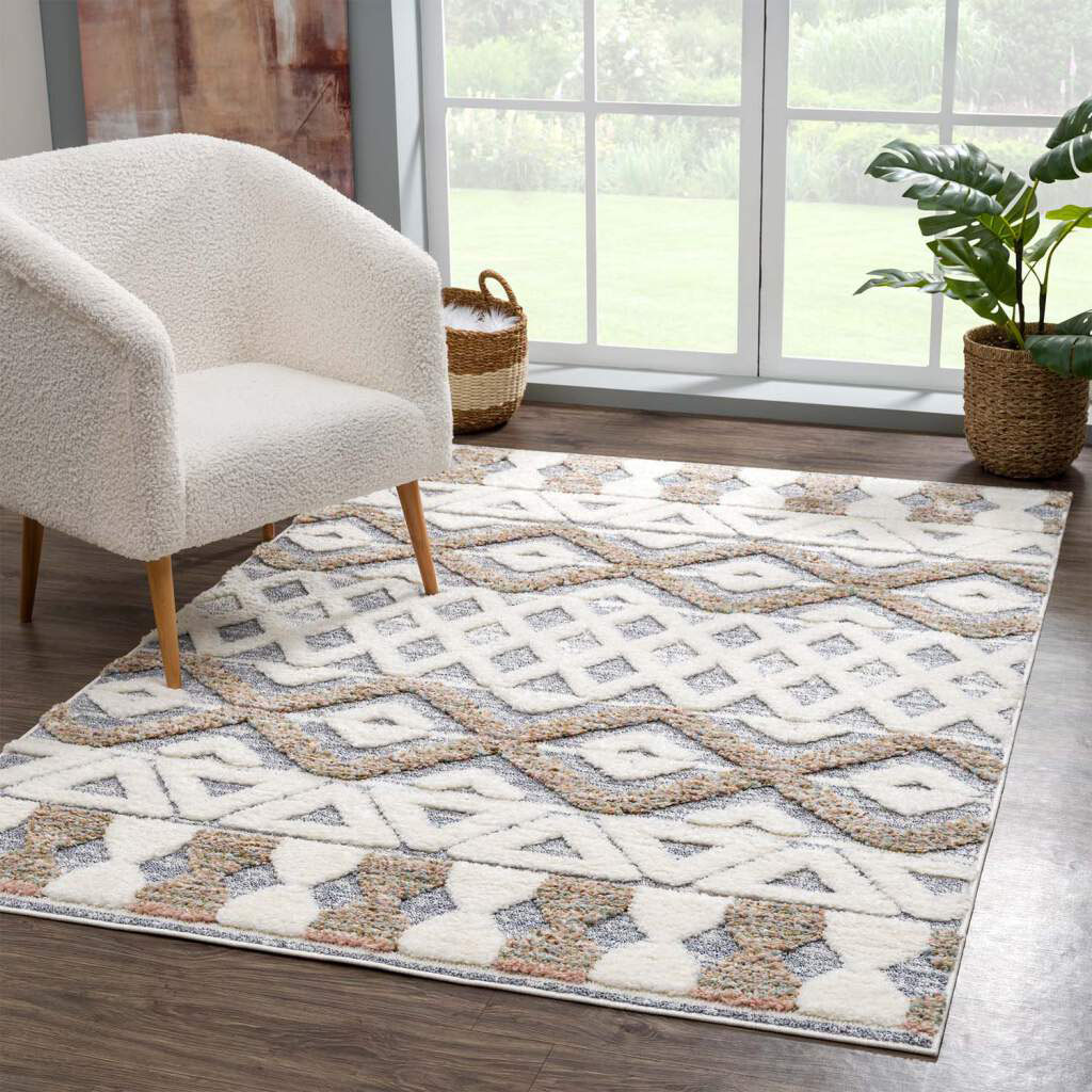 Carpet City Hochflor-Teppich »Focus 3050«, rechteckig, 20 mm Höhe, Boho-Tep günstig online kaufen