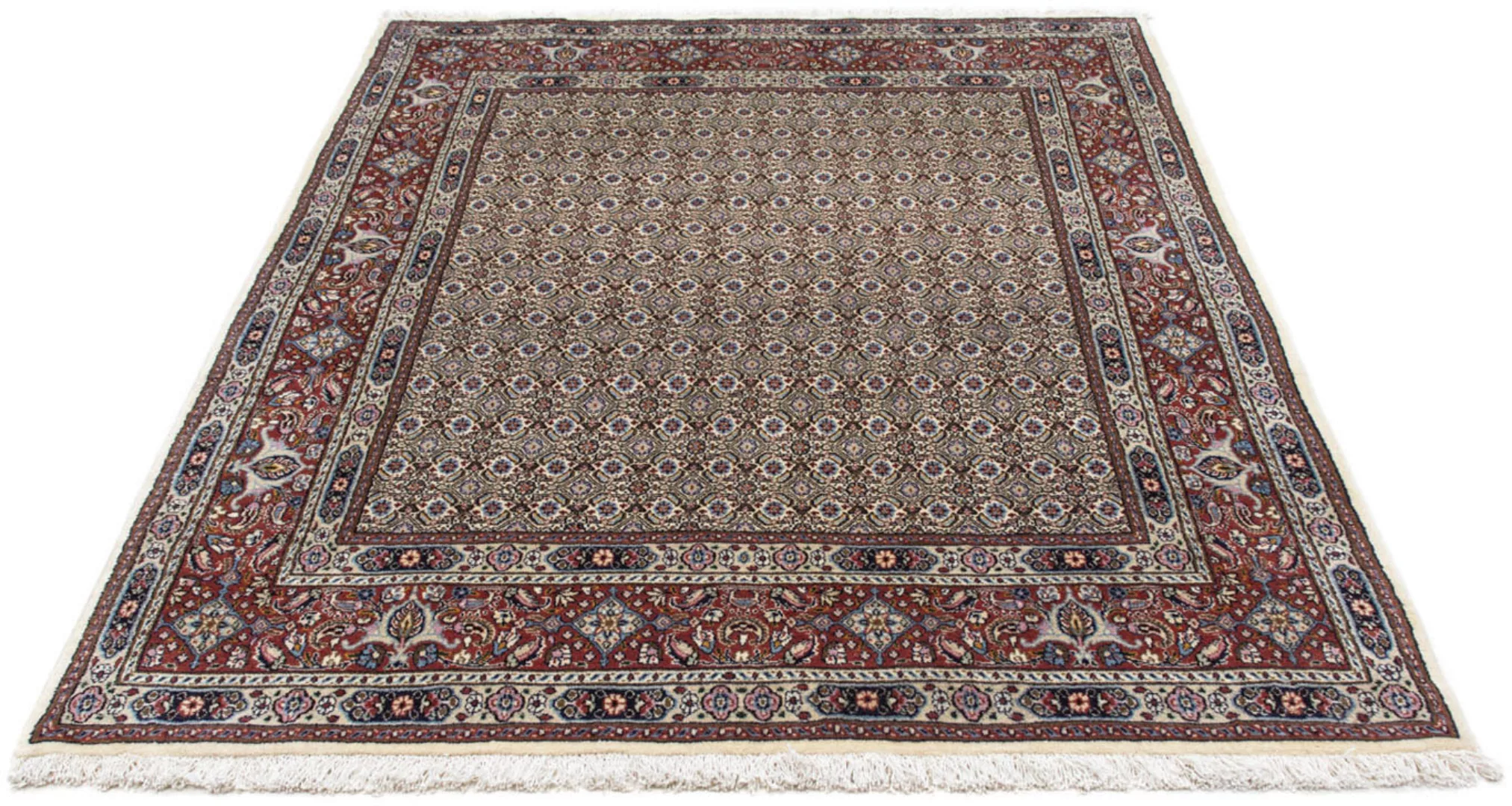 morgenland Wollteppich »Moud Stark Gemustert Beige 234 x 168 cm«, rechtecki günstig online kaufen