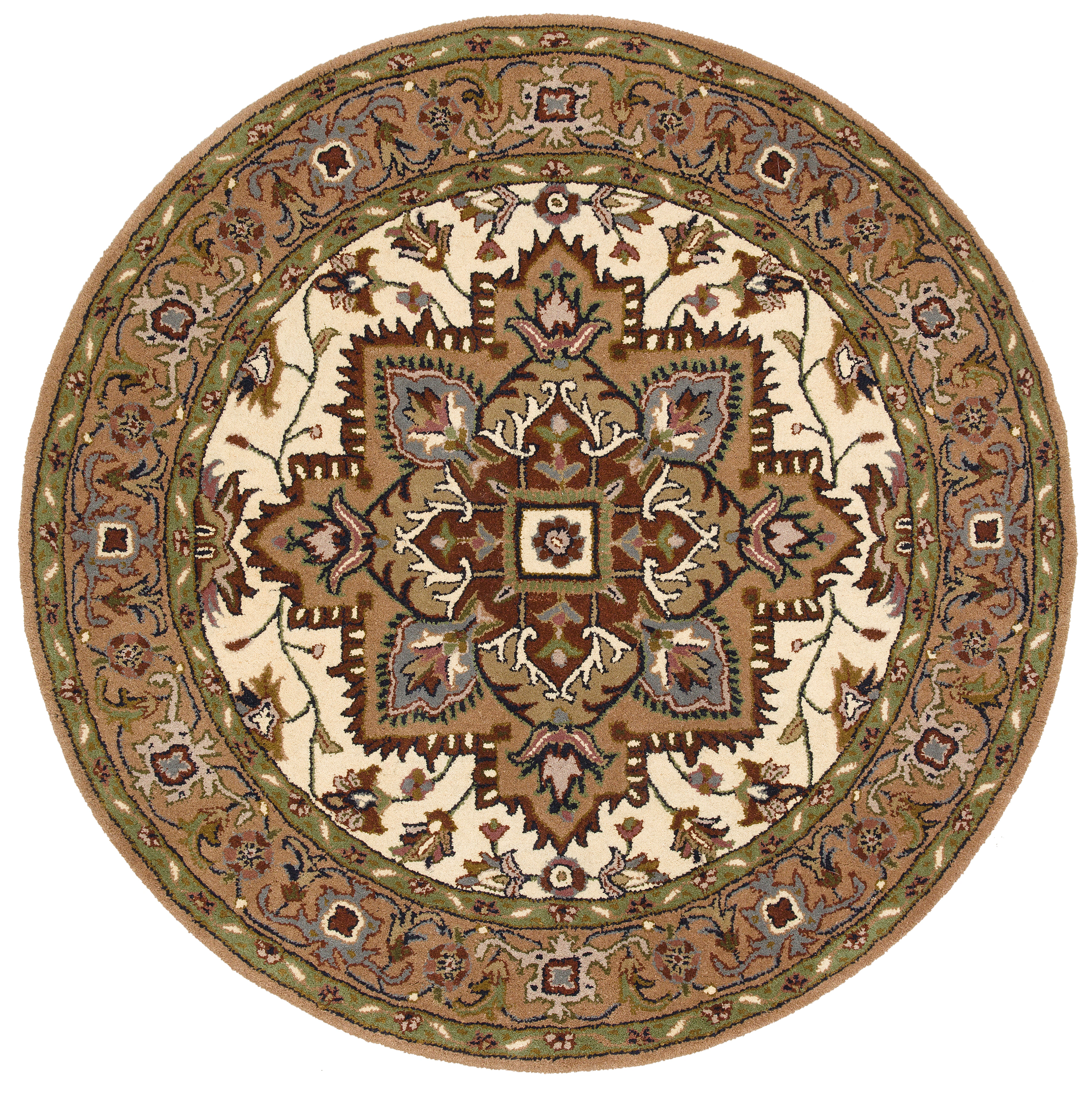 my home Wollteppich »Aman«, rund, 14 mm Höhe, reine Wolle, Orient-Optik, id günstig online kaufen