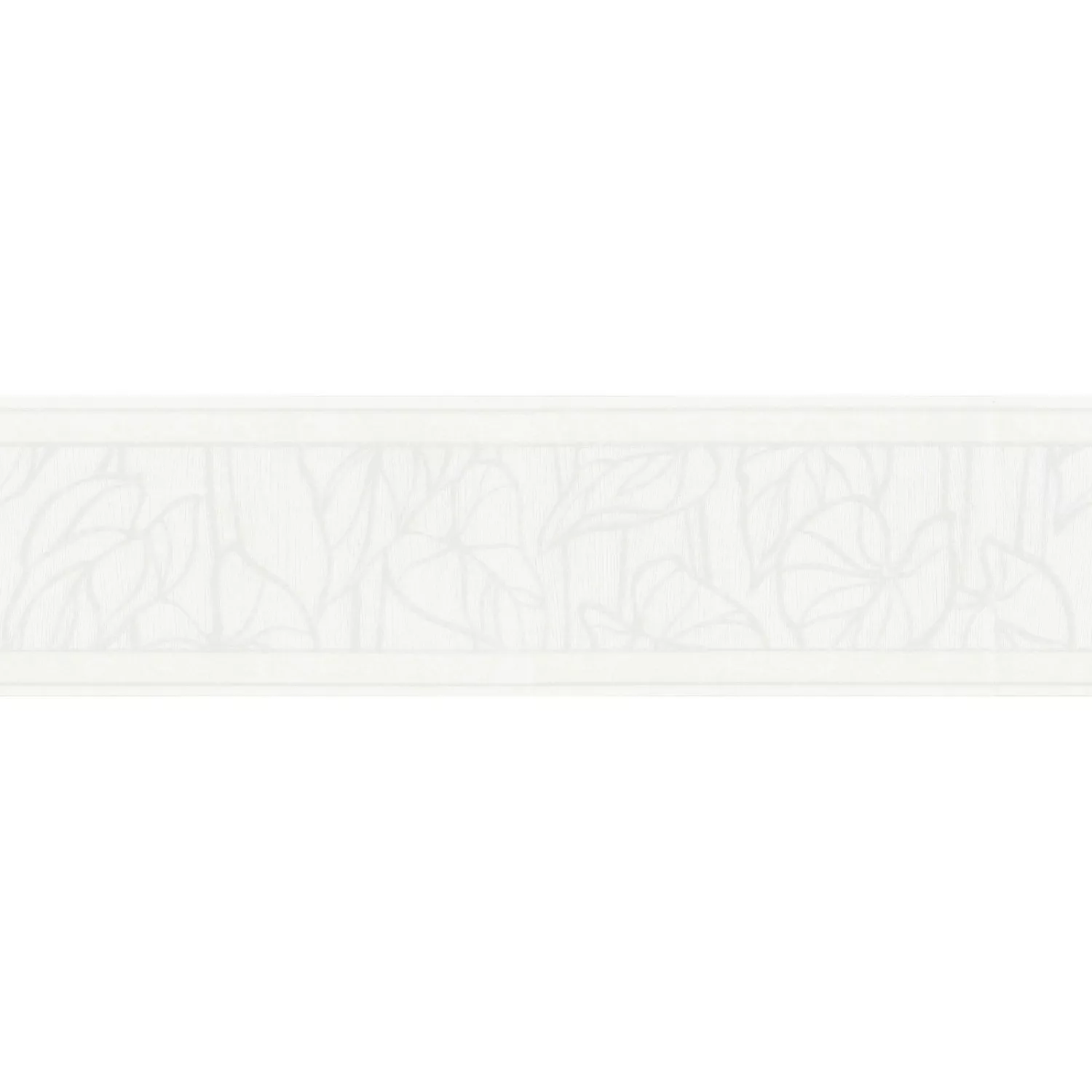 Bricoflor Tapeten Bordüre in Weiß Breite Bordüre mit Blätter Design Moderne günstig online kaufen