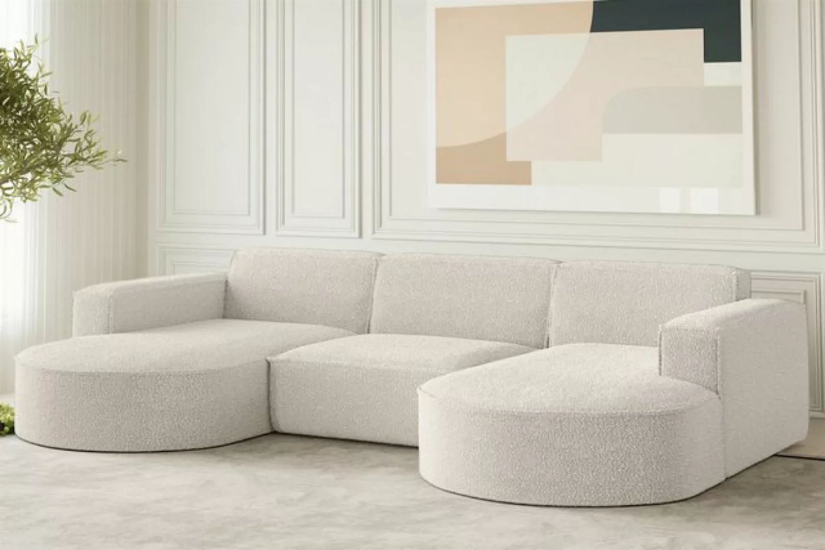 Fun Möbel Wohnlandschaft U-Form Sofa PALMA, frei im Raum stellbar, Rundumbe günstig online kaufen