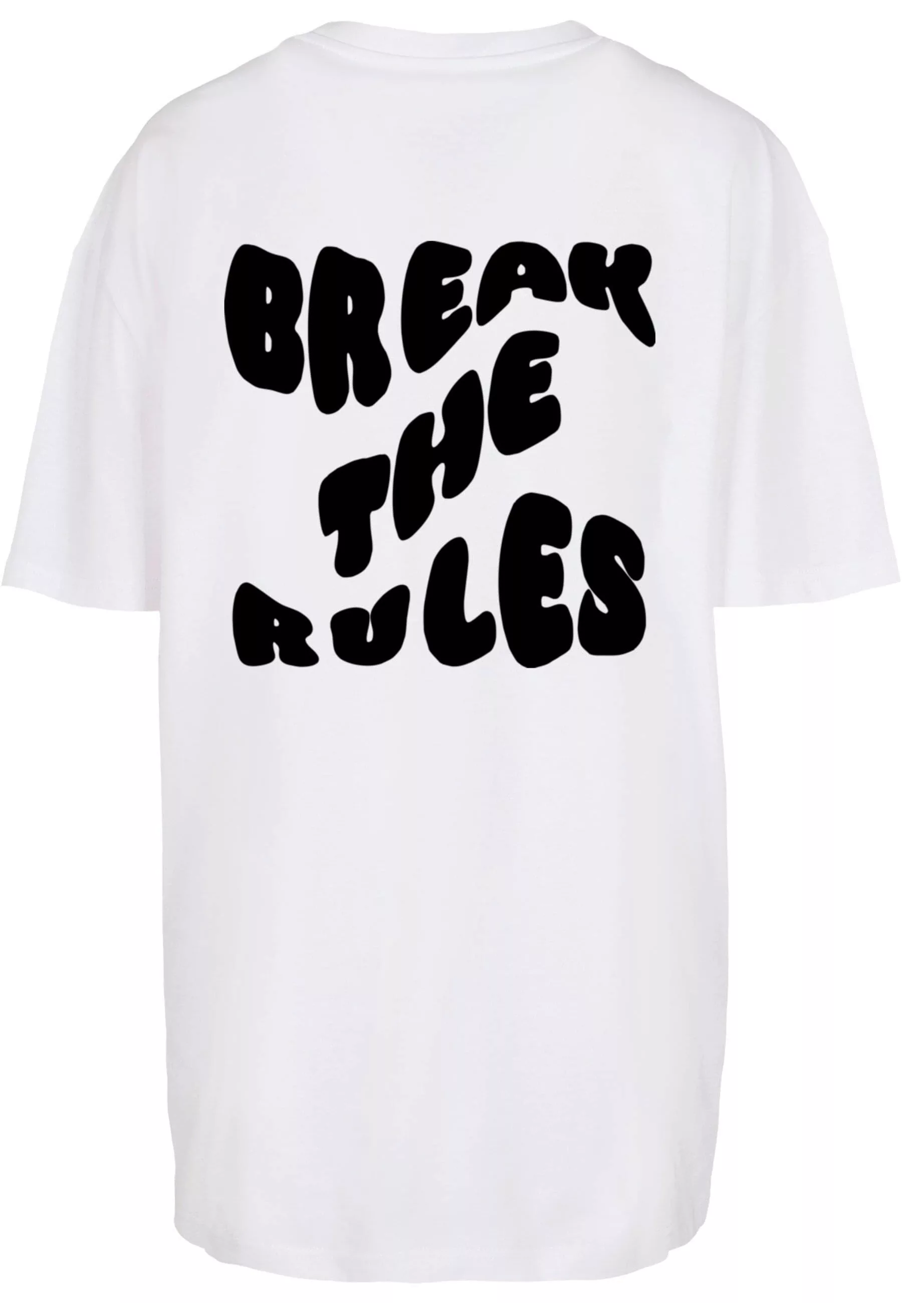 Merchcode T-Shirt Merchcode Damen Ladies Break The Rules Oversized Boyfrien günstig online kaufen