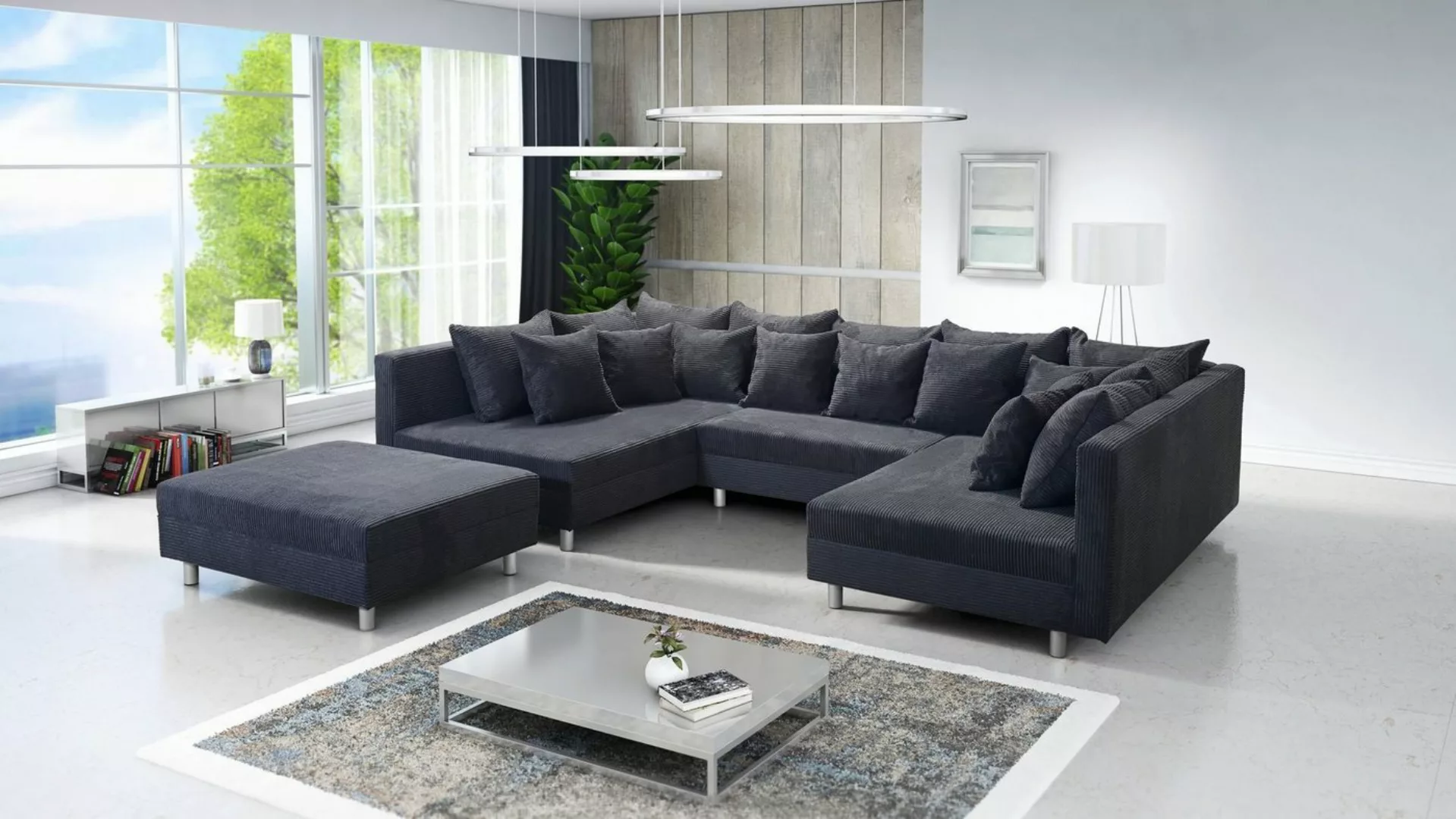 Küchen-Preisbombe Sofa Wohnlandschaft Sofa Couch Ecksofa Eckcouch Cordstoff günstig online kaufen