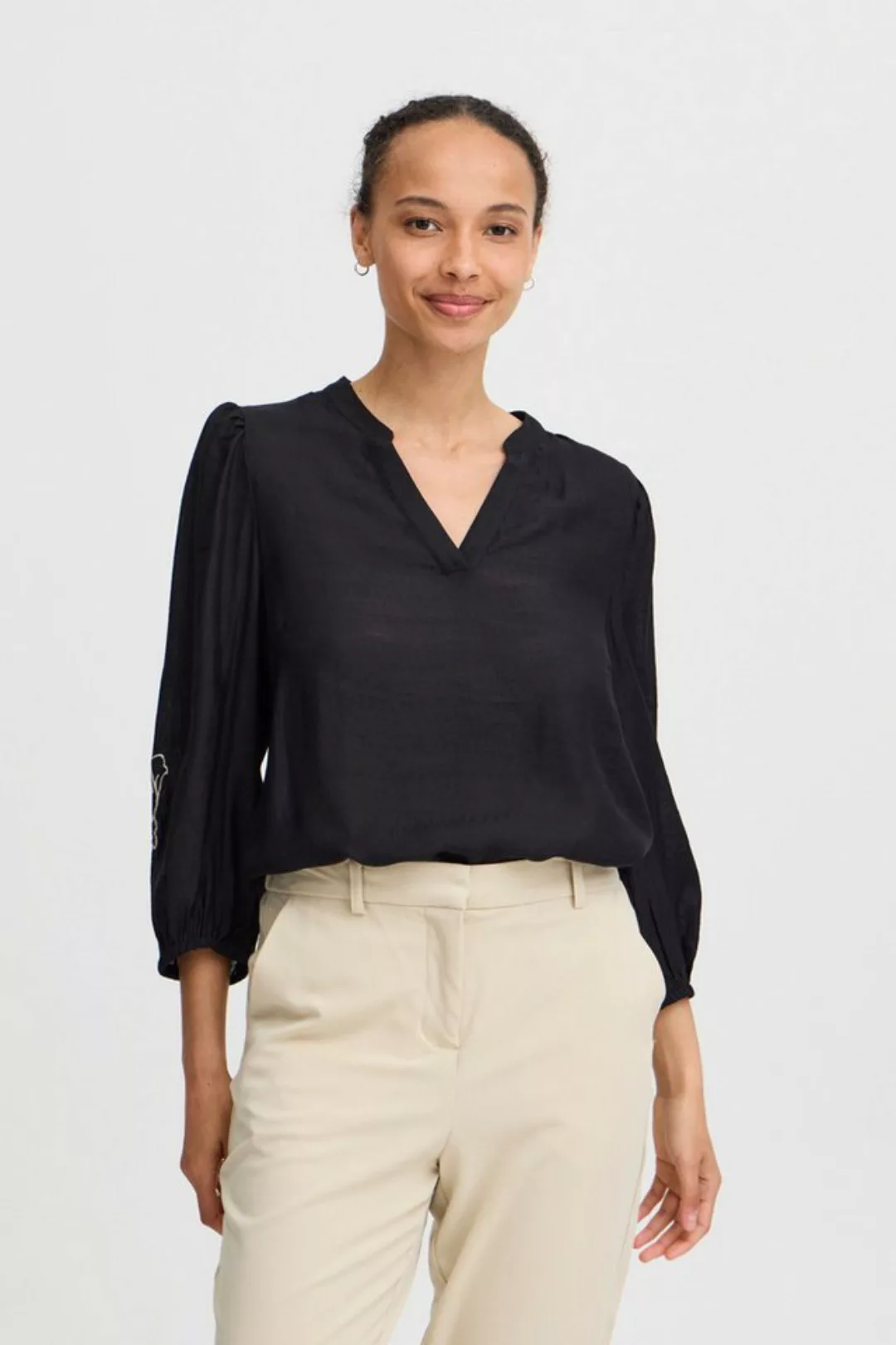 b.young Langarmbluse BYIDAMY EMB BLOUSE - lässige Bluse günstig online kaufen