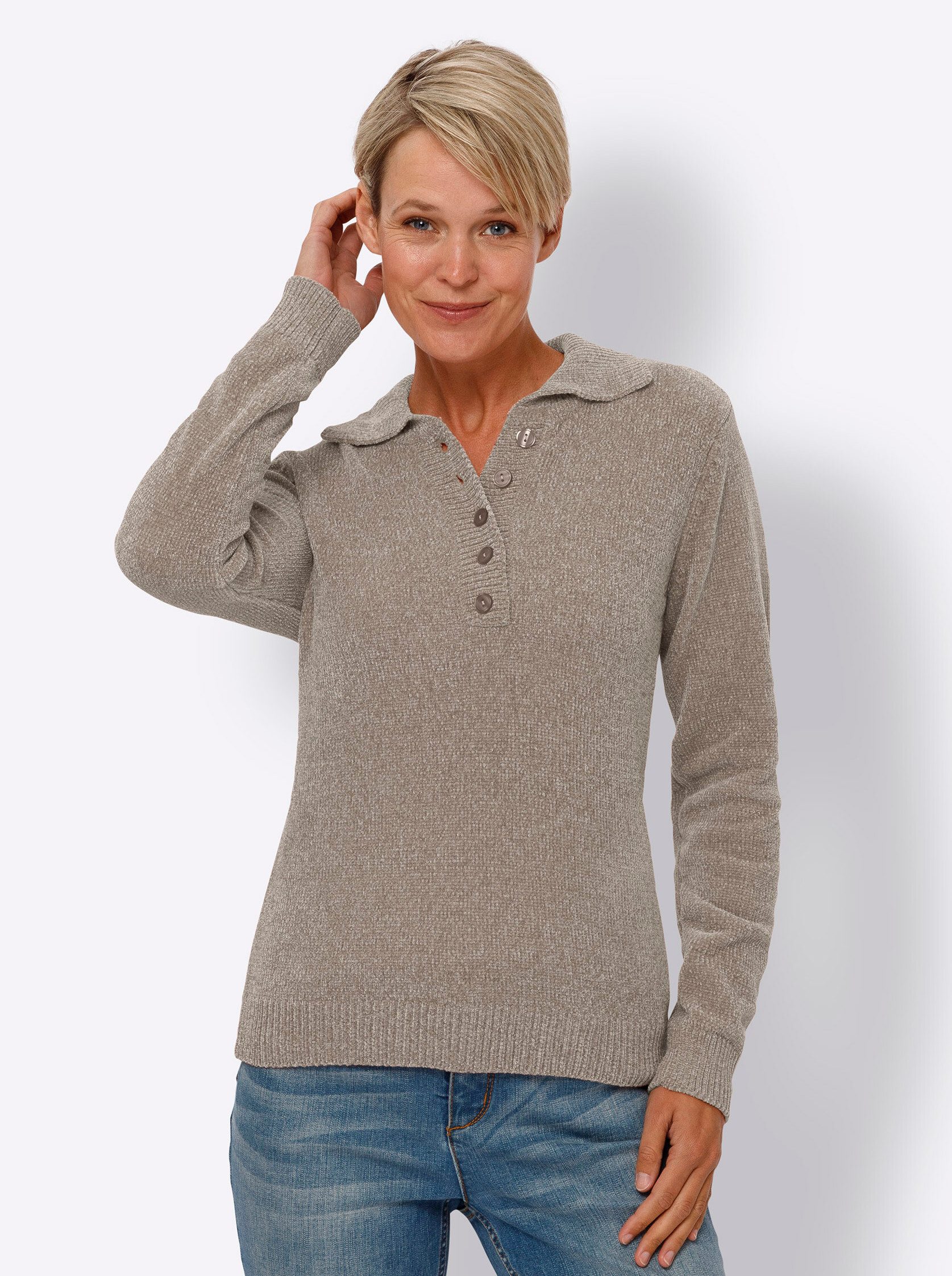 Sieh an! Strickpullover Polopullover günstig online kaufen