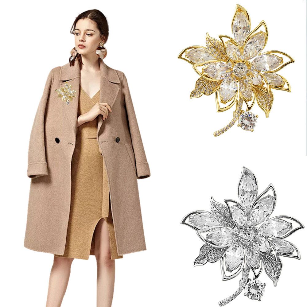 RWEUOQ Brosche Rhinestone Flower Brooch Crystal günstig online kaufen