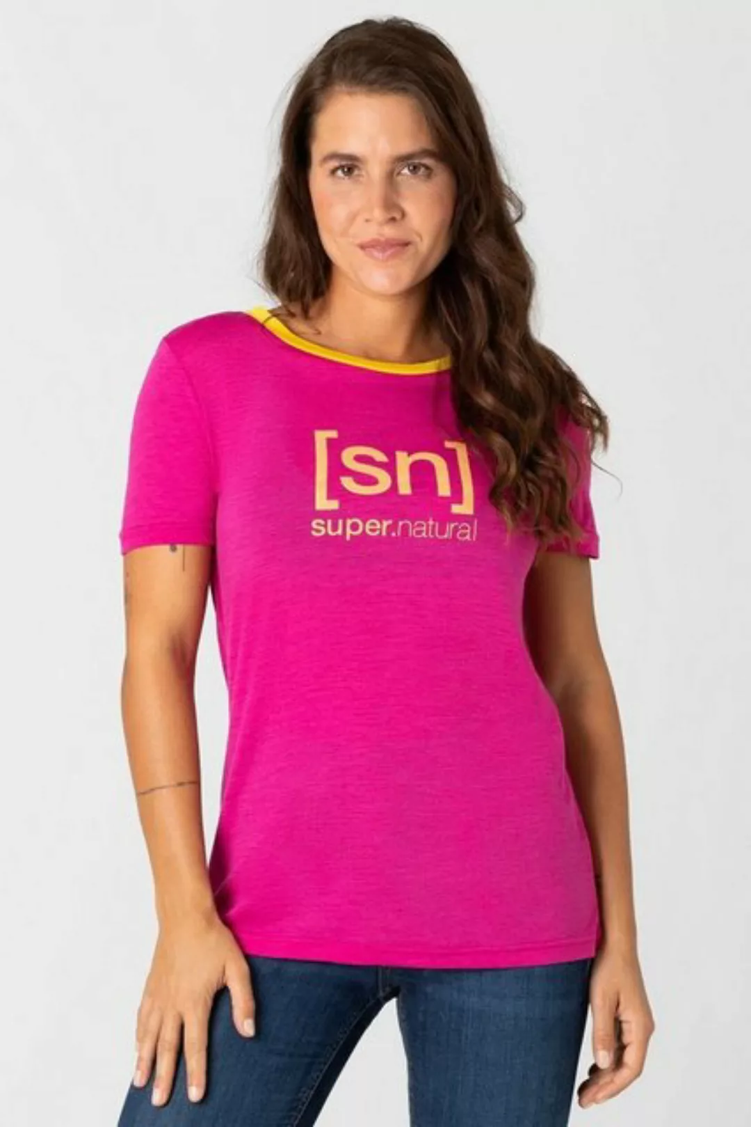 SUPER.NATURAL Print-Shirt Merino T-Shirt W THE ESSENTIAL LOGO TEE pflegelei günstig online kaufen