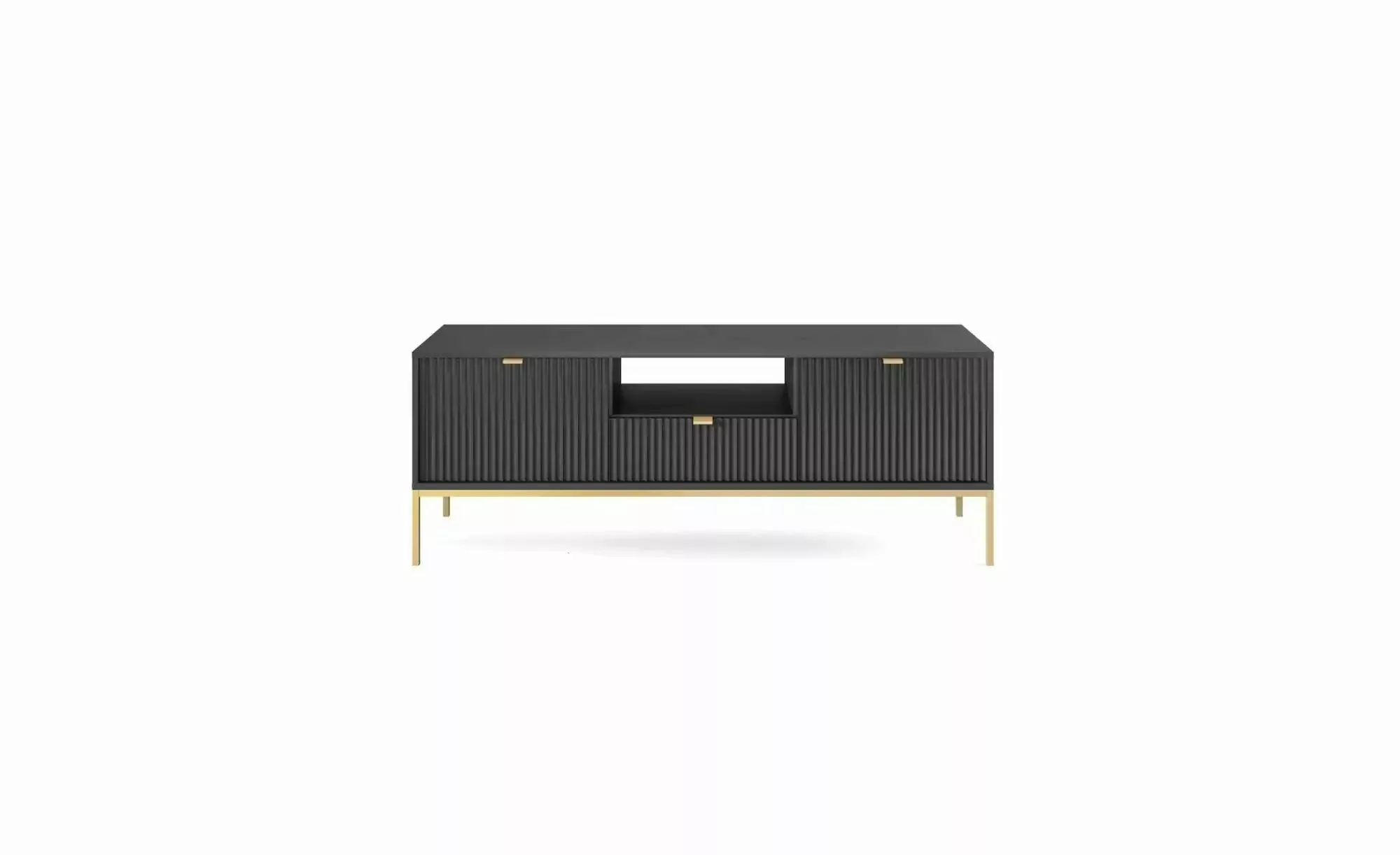 Lowboard  Nova ¦ schwarz ¦ Maße (cm): B: 154 H: 56 Kommoden & Sideboards > günstig online kaufen
