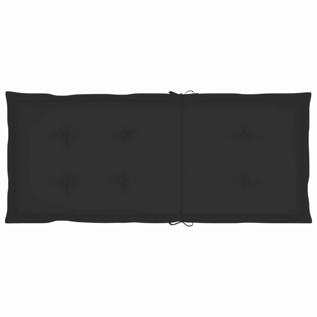 Gartenstuhlauflagen 6 Stk. Schwarz 120x50x4 Cm günstig online kaufen