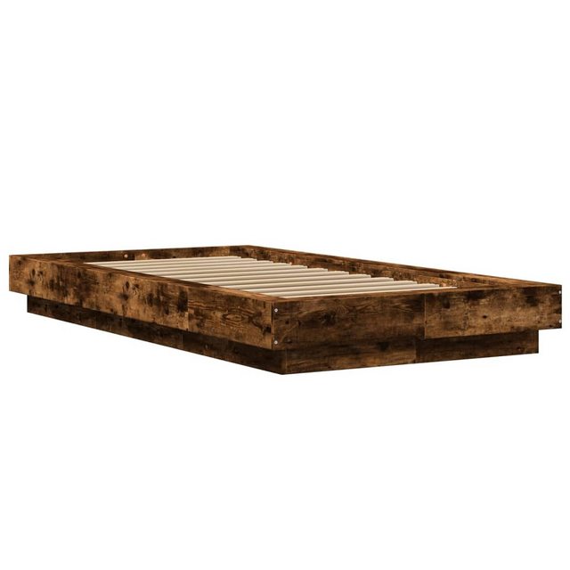 vidaXL Bett Bettgestell mit LED Räuchereiche 75x190 cm Holzwerkstoff günstig online kaufen