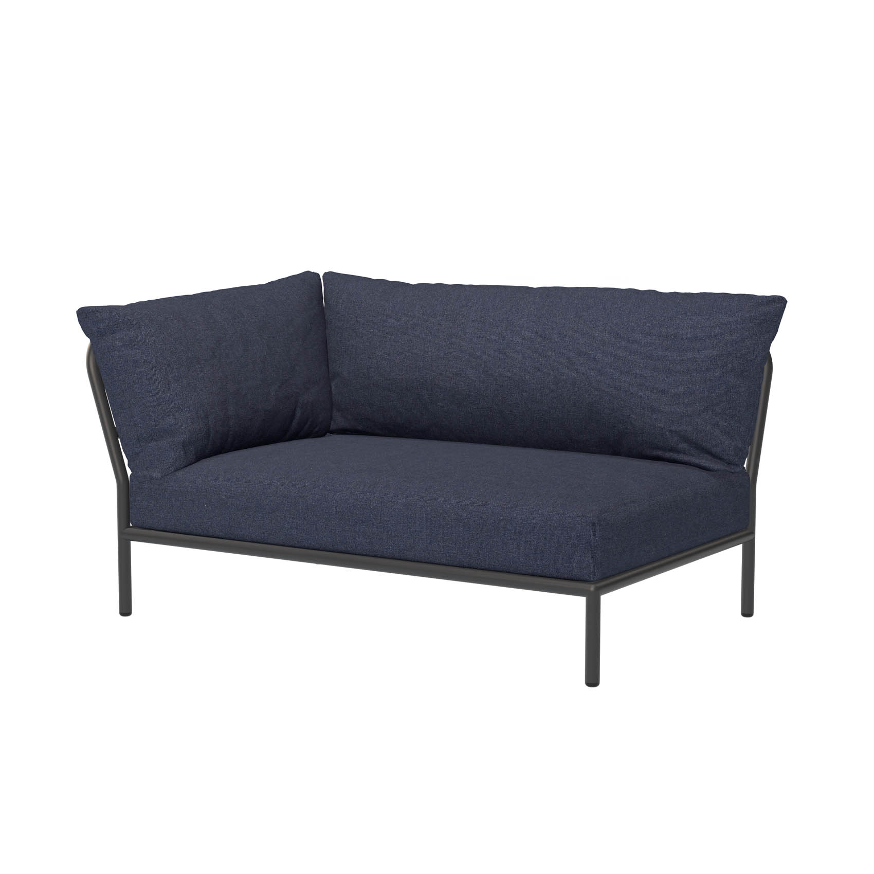 LEVEL2 Outdoor Sofa Lounge-Modul 2 Indigo Dunkelgrau Links günstig online kaufen