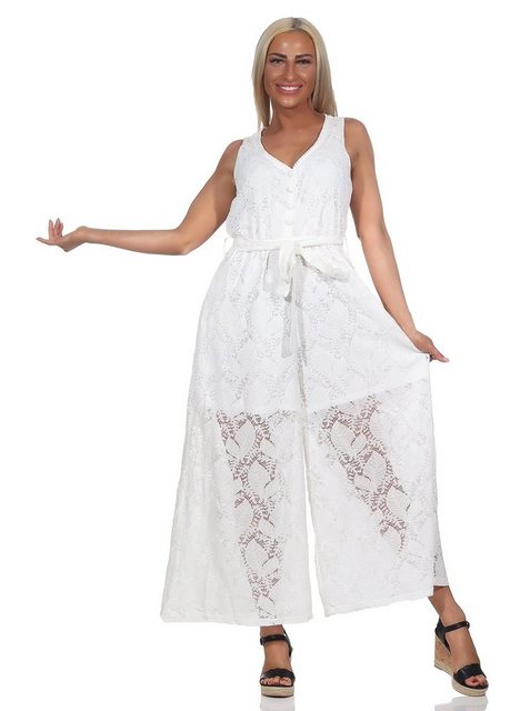 Aurela Damenmode Overall Jumpsuit Damen Sommer Overall aus Spitze leichter günstig online kaufen