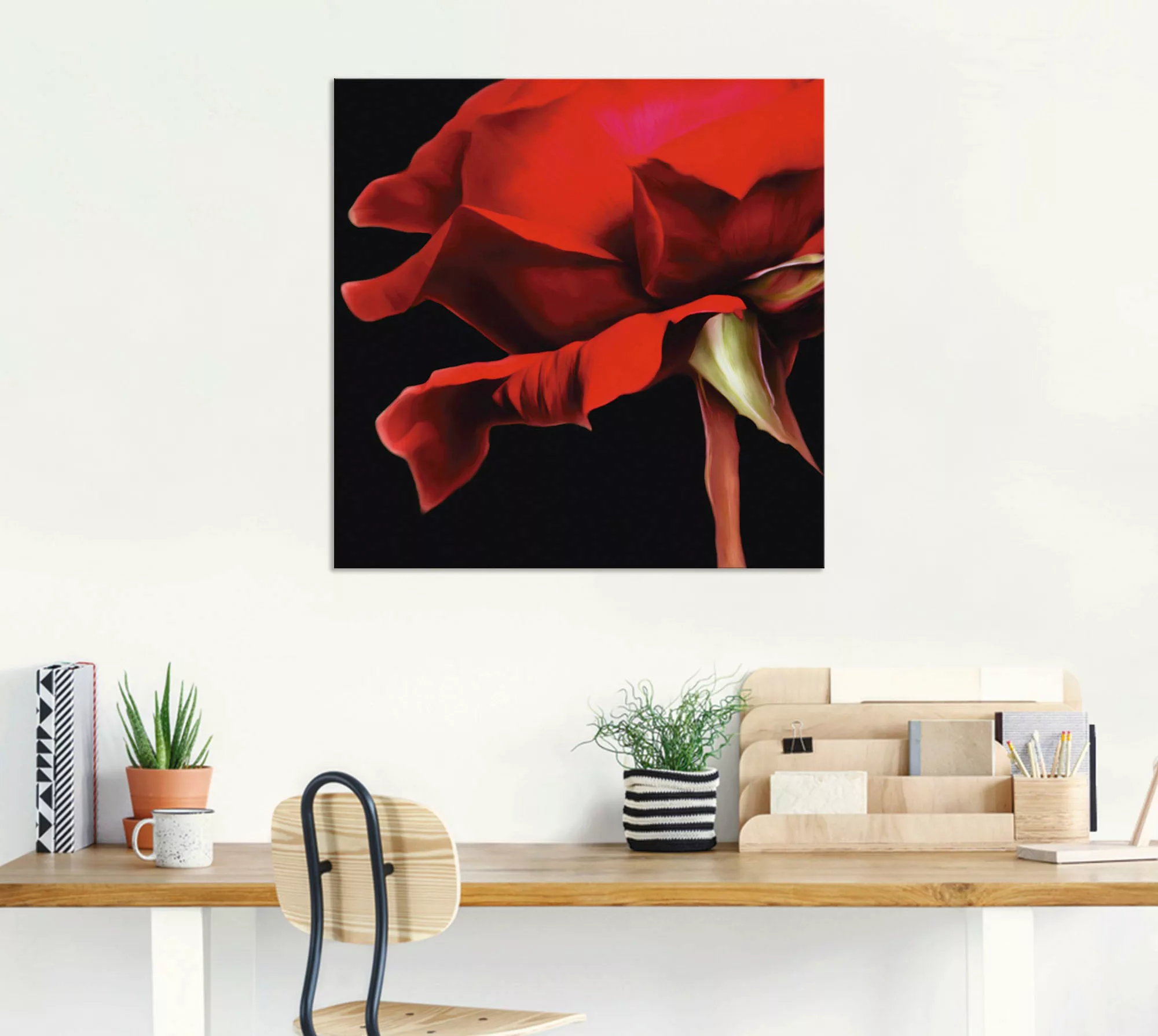 Artland Wandbild »Rose«, Blumen, (1 St.), als Alubild, Outdoorbild, Wandauf günstig online kaufen