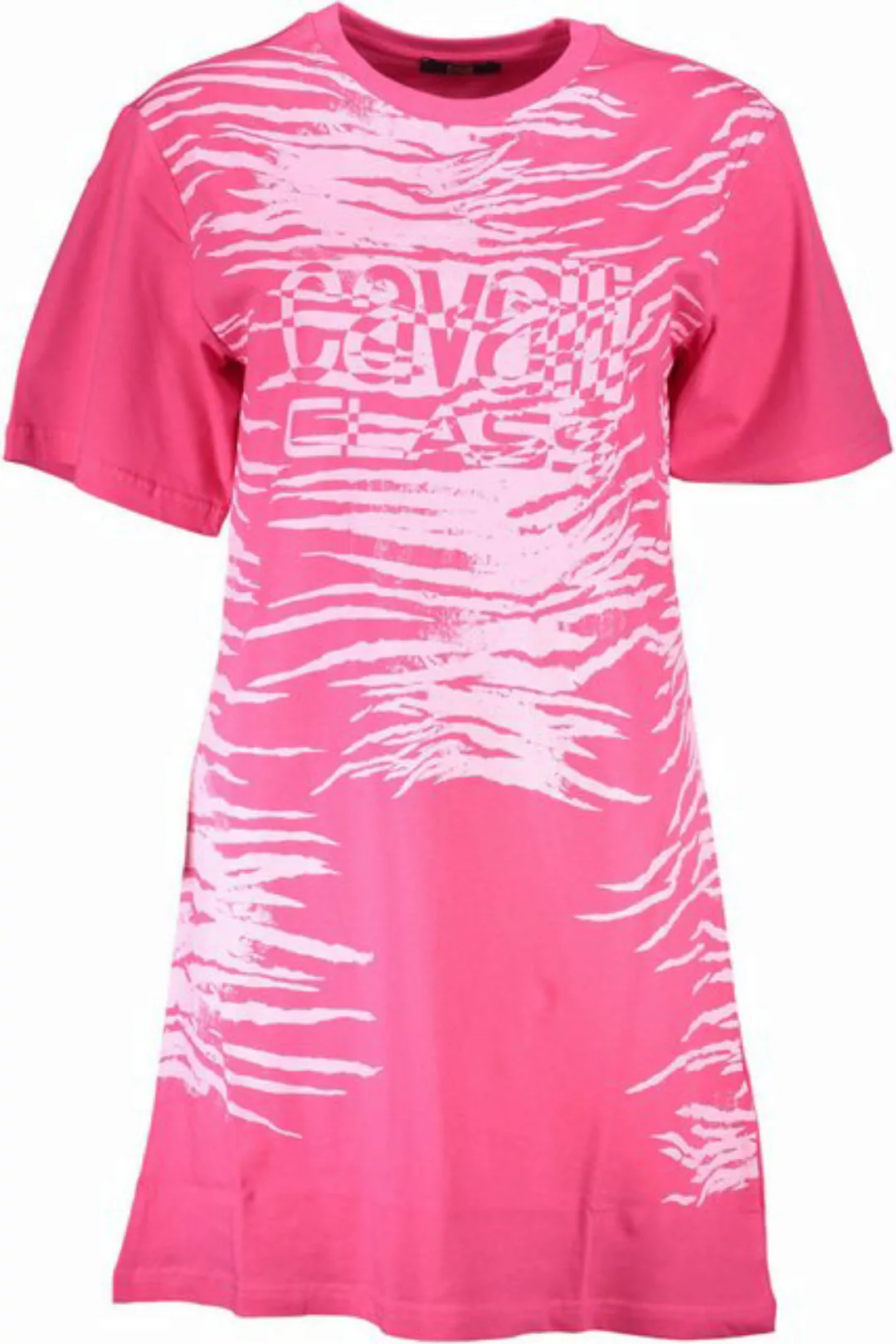 Cavalli Class Partykleid Elegantes Rosa Kurzes Damenkleid mit Print & Rundh günstig online kaufen