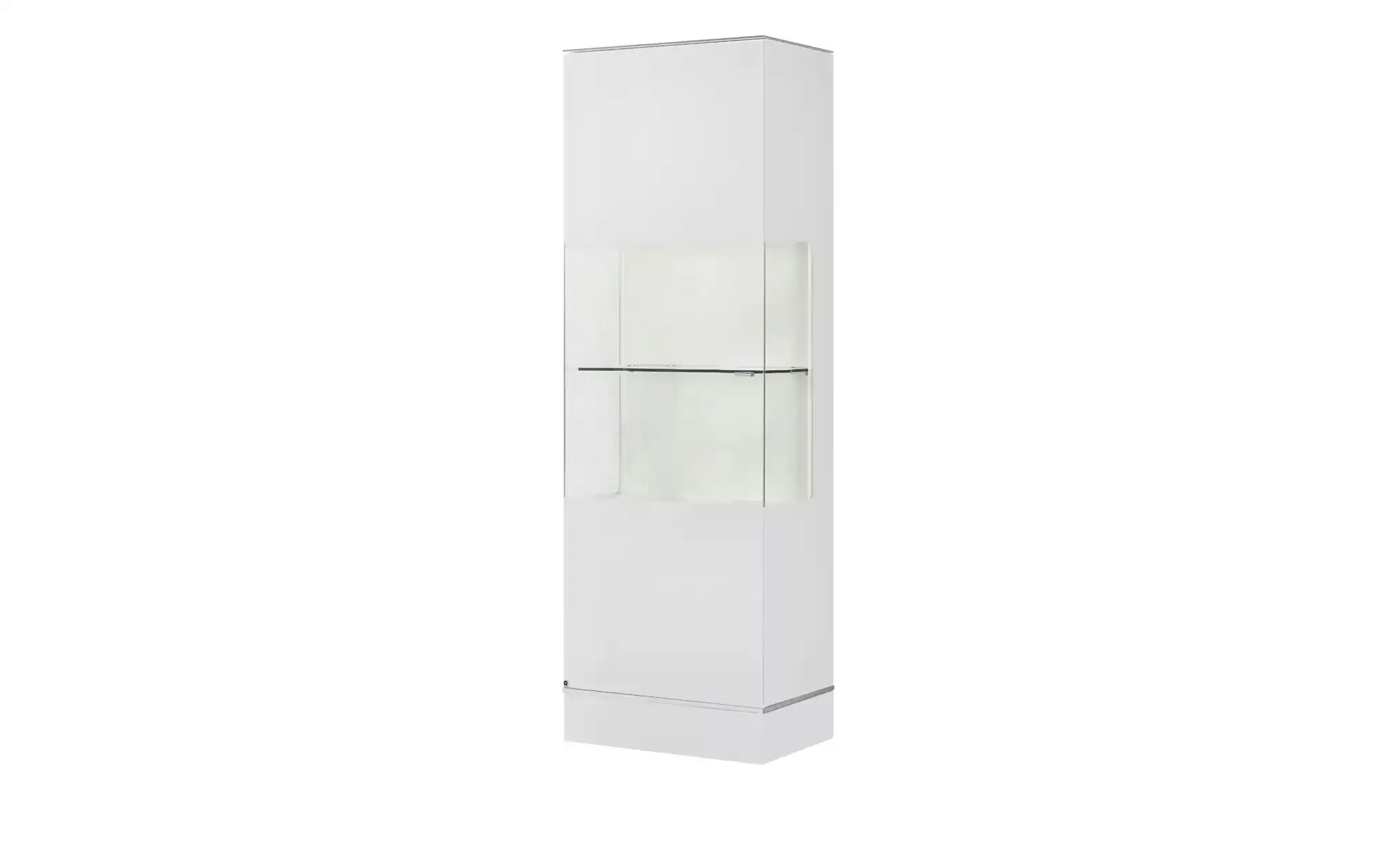 LEONARDO Vitrine  Cube ¦ weiß ¦ Maße (cm): B: 63 H: 192 T: 42.0 Schränke > günstig online kaufen