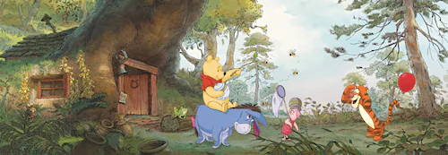 Disney Fototapete Winnie De Pooh Grün und Blau 368 x 127 cm 612281 günstig online kaufen