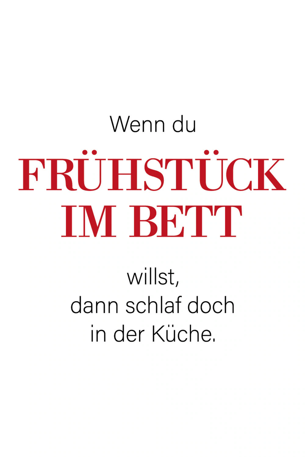 queence Wanddekoobjekt "FRÜHSTÜCK IM BETT", Stahlschild, Blechschild, Spruc günstig online kaufen