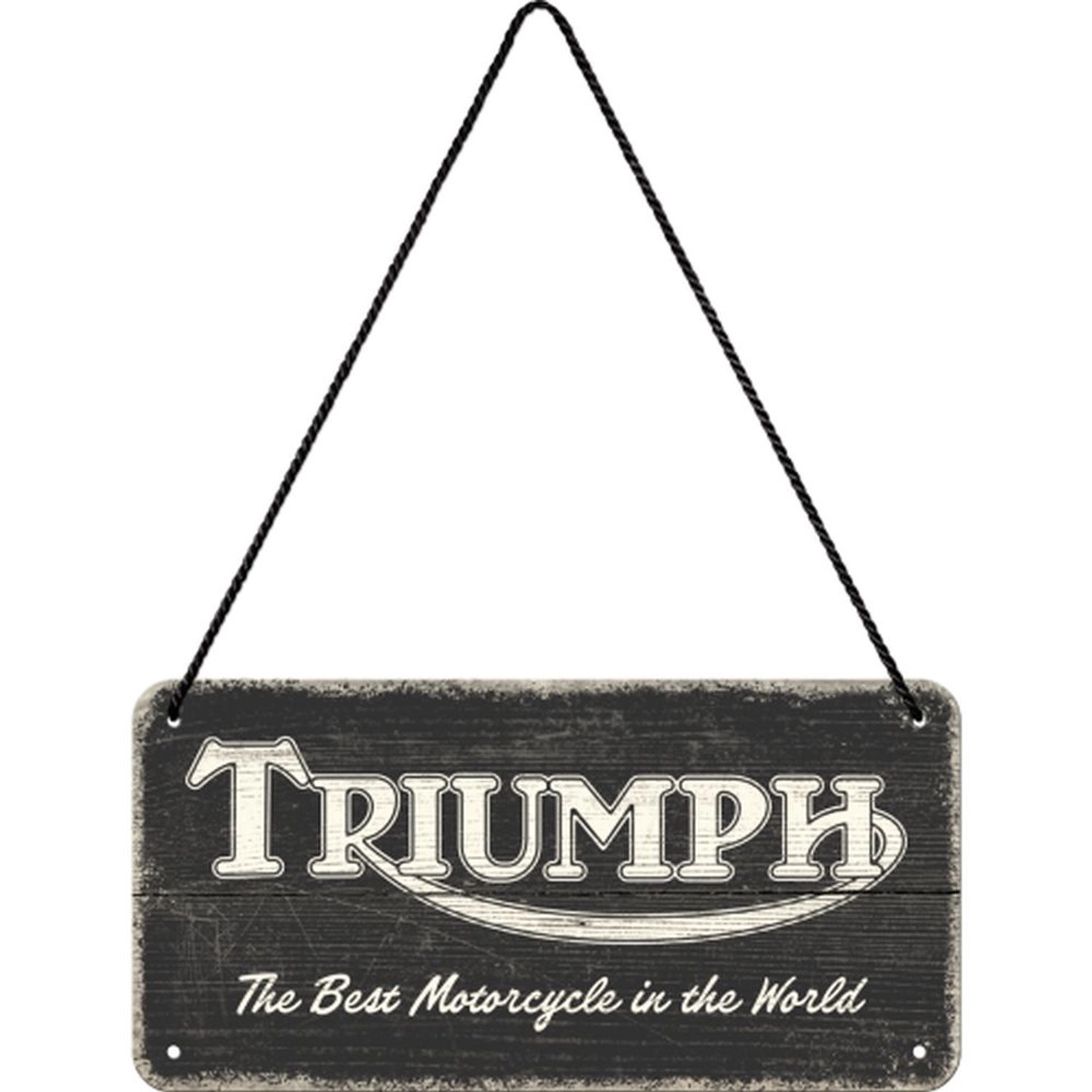 Nostalgic-Art Hängeschild Triumph  Triumph Logo Black Wood günstig online kaufen