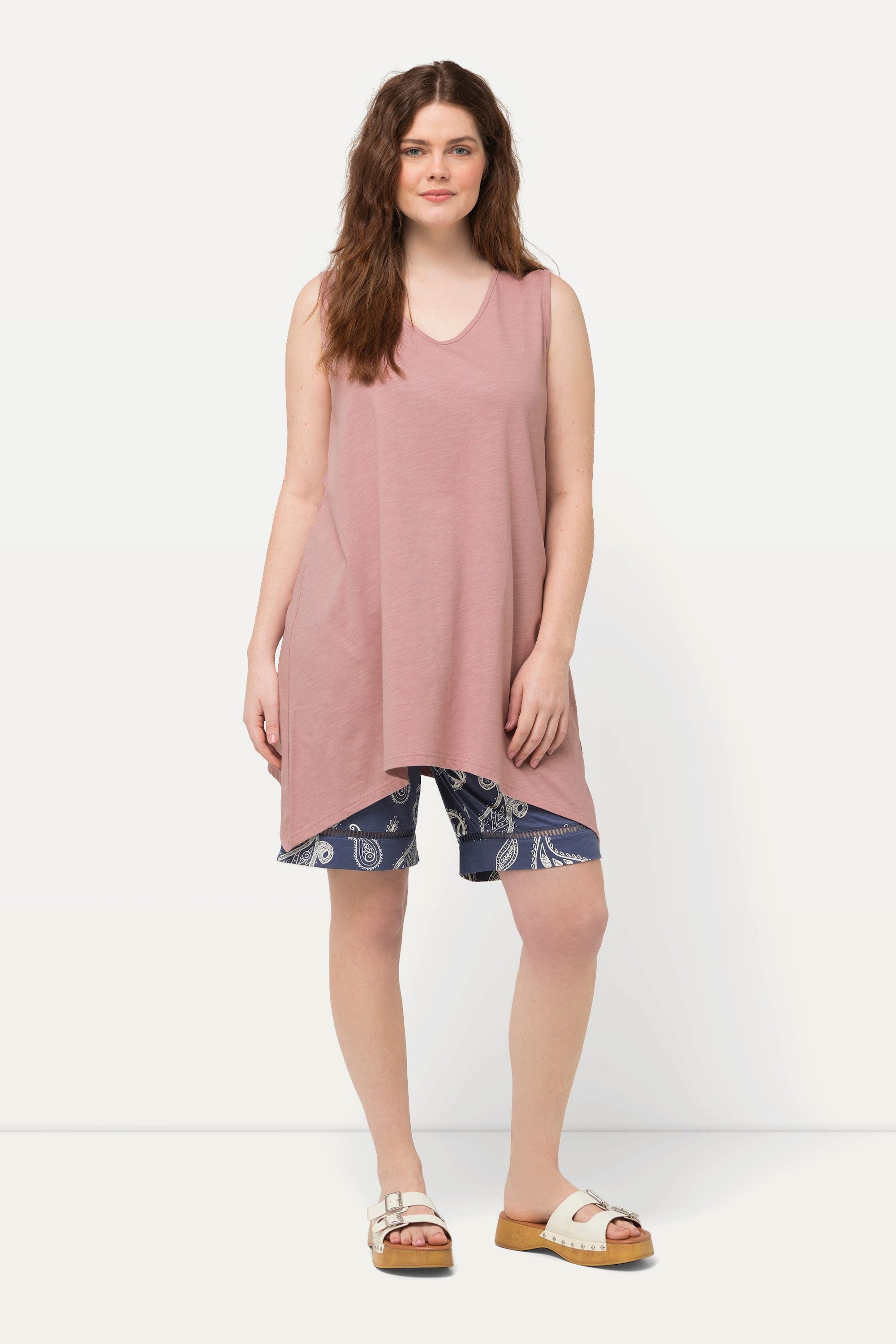 Ulla Popken Longshirt Longtop Zipfelsaum A-Linie günstig online kaufen