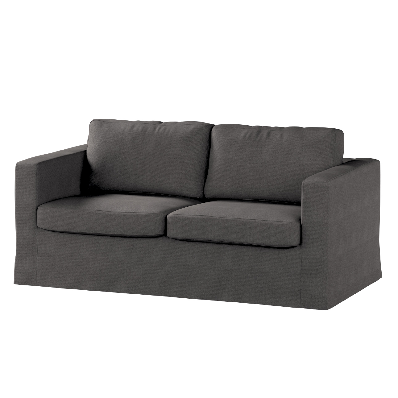 Bezug für Karlstad 2-Sitzer Sofa nicht ausklappbar, lang, dunkelgrau, Sofah günstig online kaufen