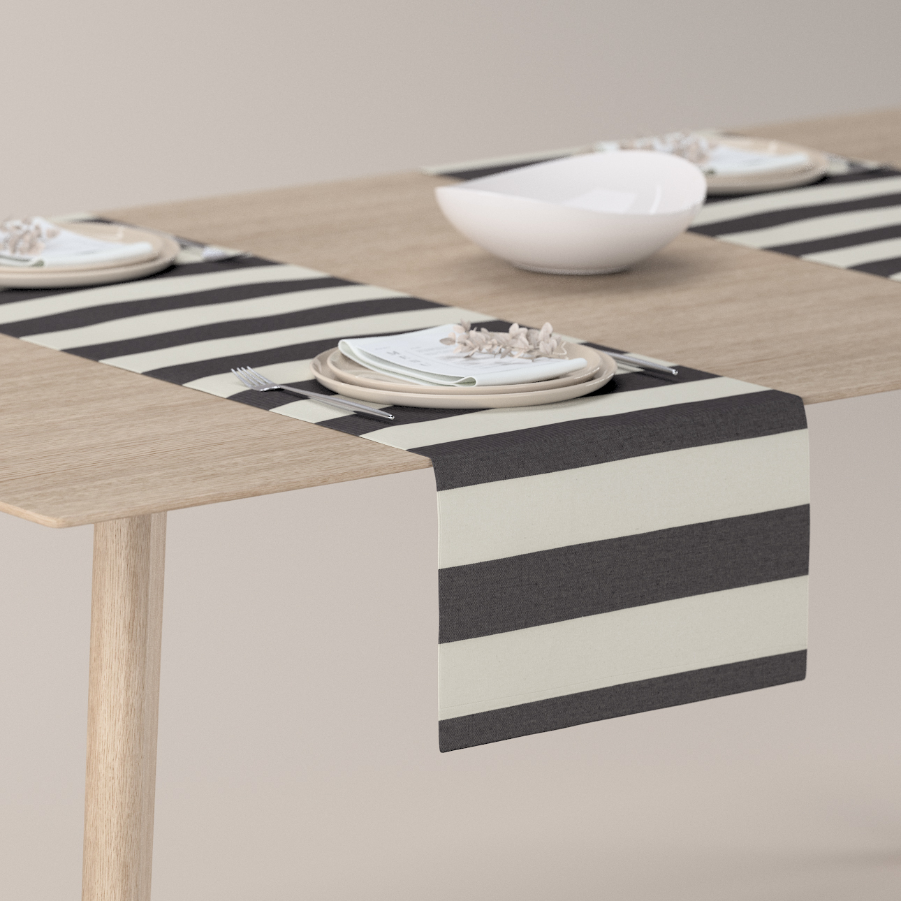 Tischläufer, anthrazit-weiß, 40 x 130 cm, Quadro (143-92) günstig online kaufen