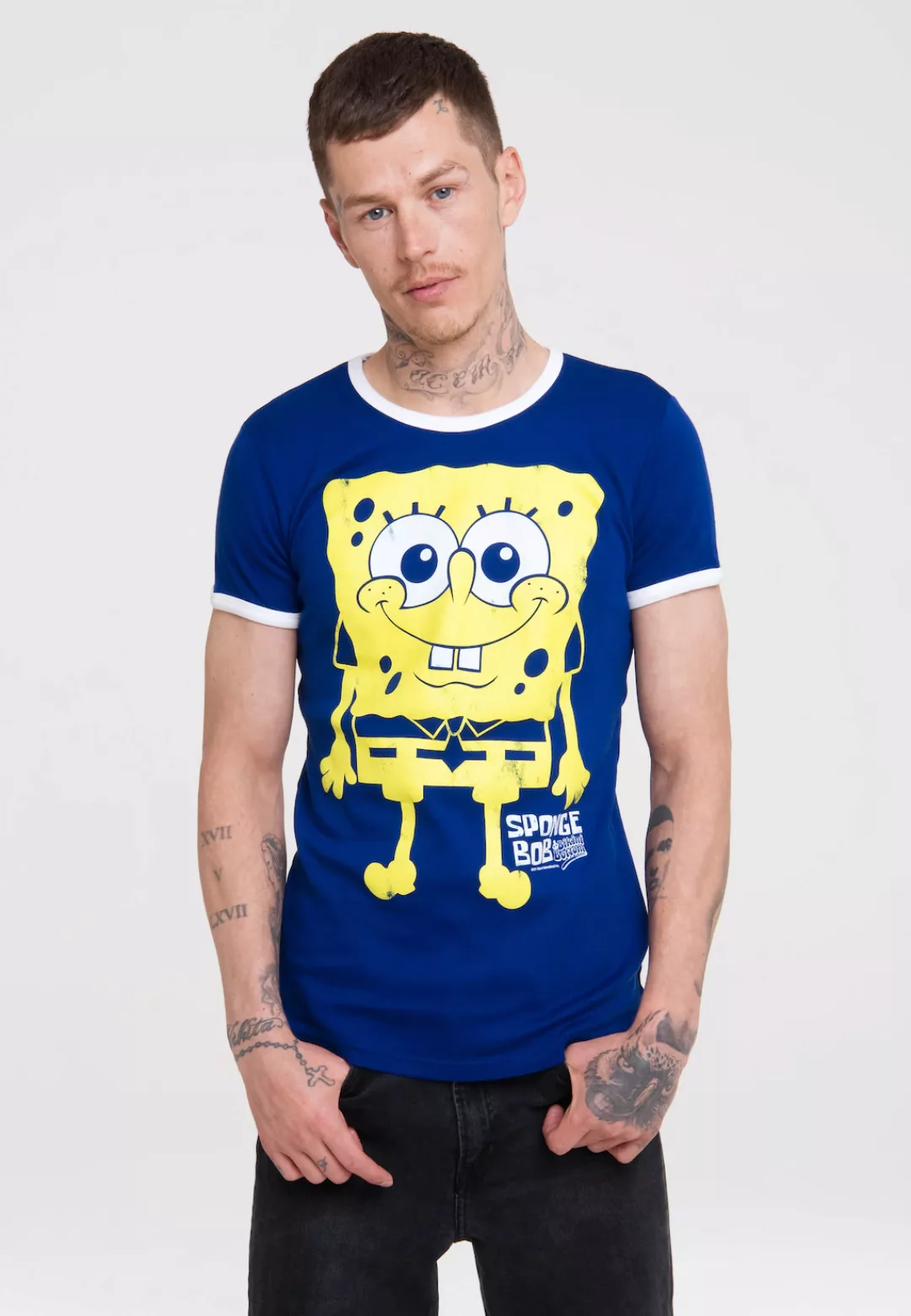 LOGOSHIRT T-Shirt "Spongebob", mit Spongebob Schwammkopf-Print günstig online kaufen