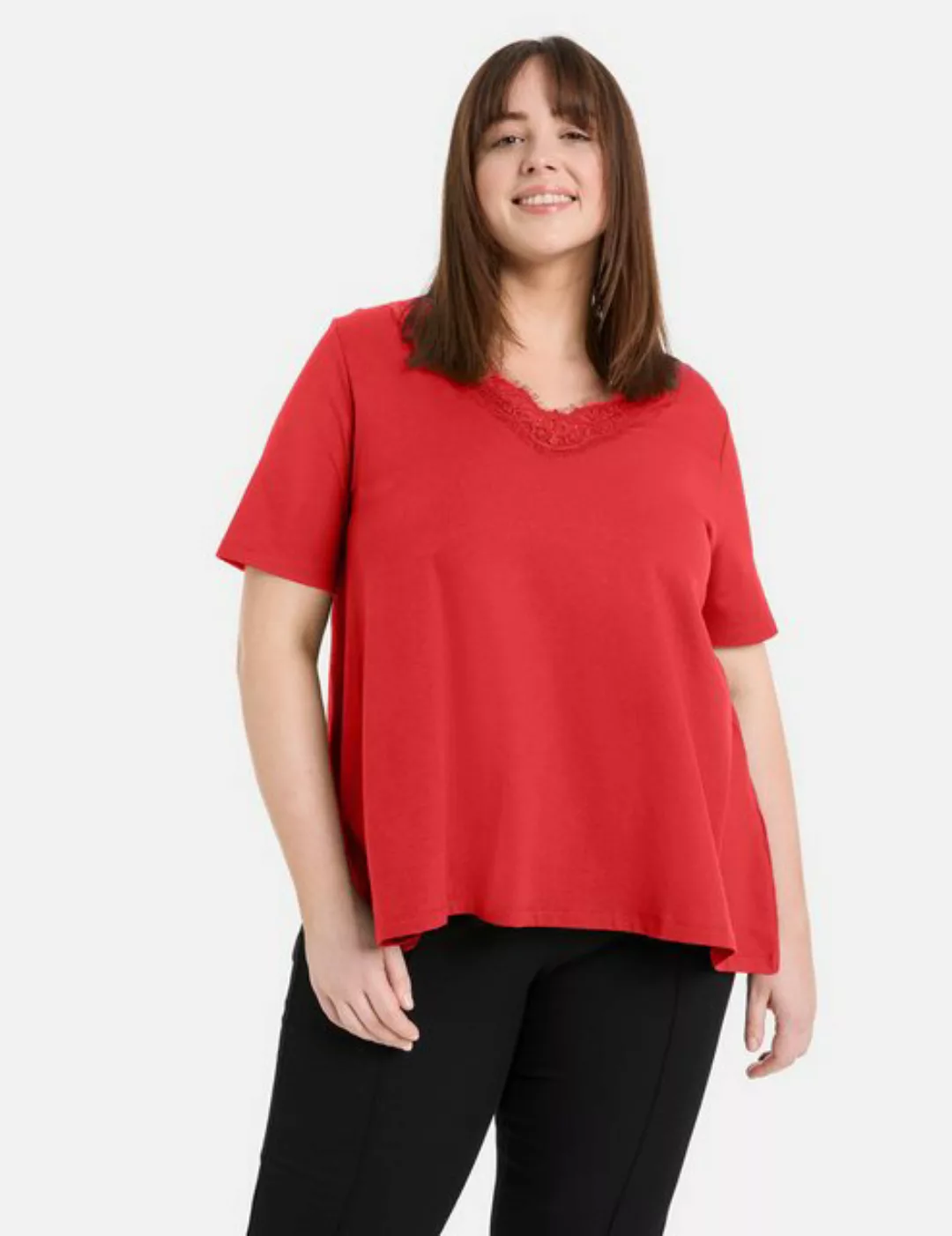 Samoon Kurzarmshirt Shirt in A-Linie günstig online kaufen