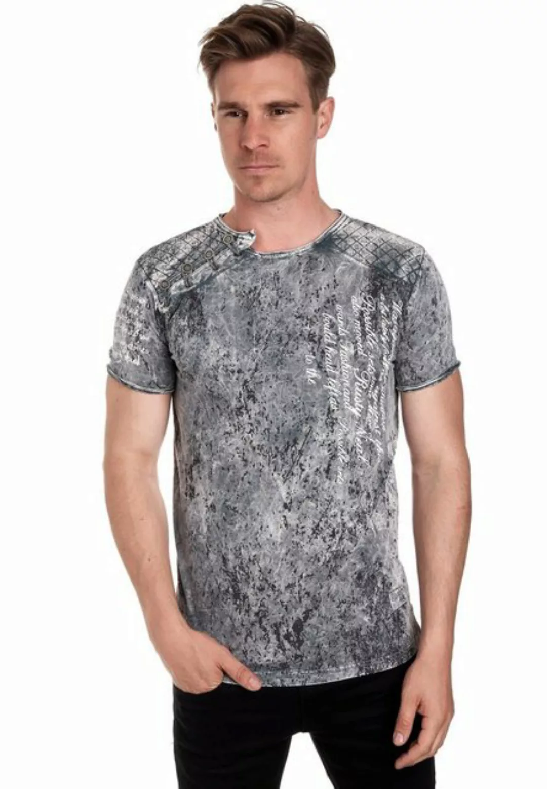 Rusty Neal T-Shirt mit coolem Allover-Print günstig online kaufen