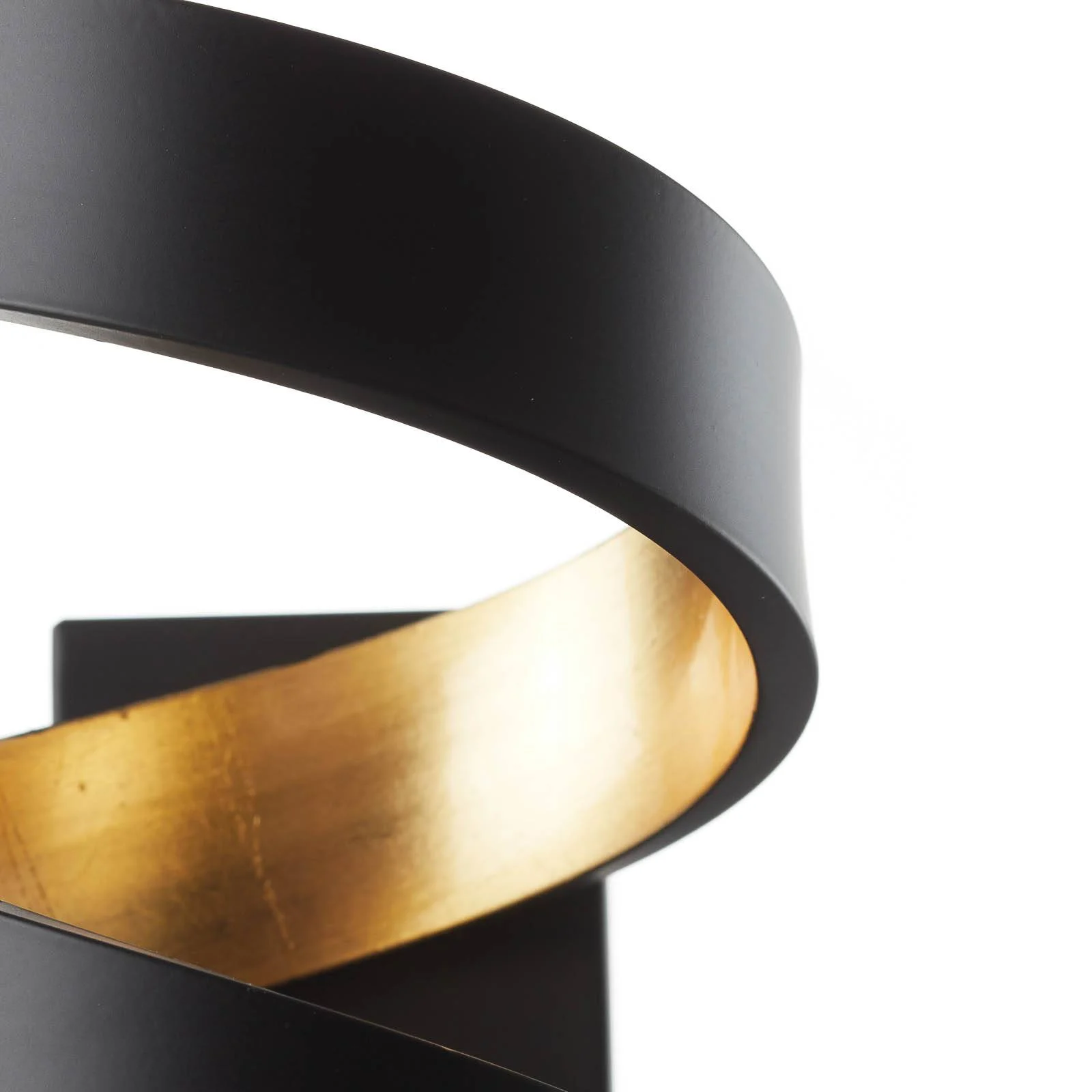 Luce Design LED-Wandleuchte Helix Schwarz-Gold 26 cm x 10 cm x 13 cm günstig online kaufen