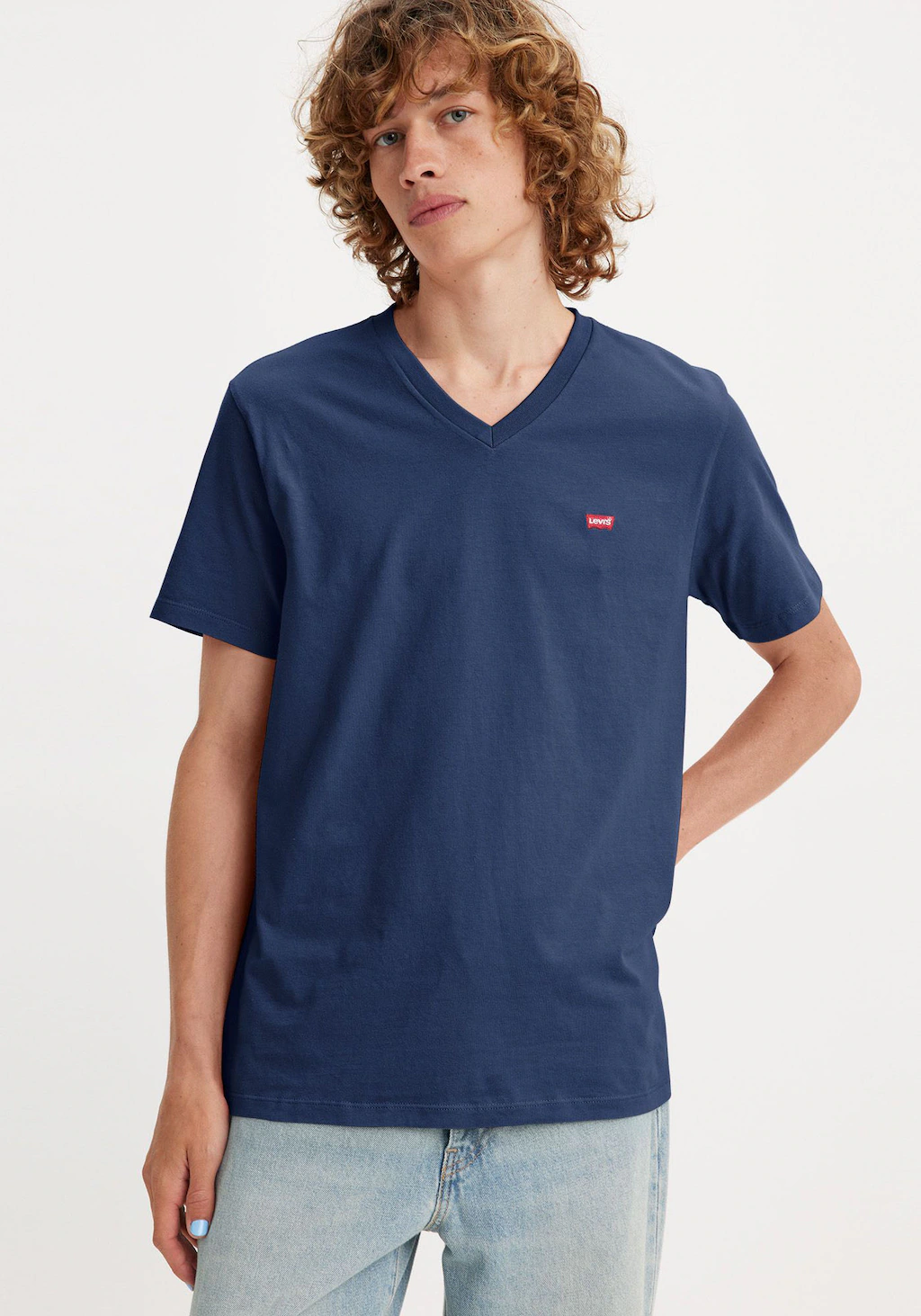 Levis V-Shirt "LE ORIGINAL HM VNECK", mit Logostickerei günstig online kaufen