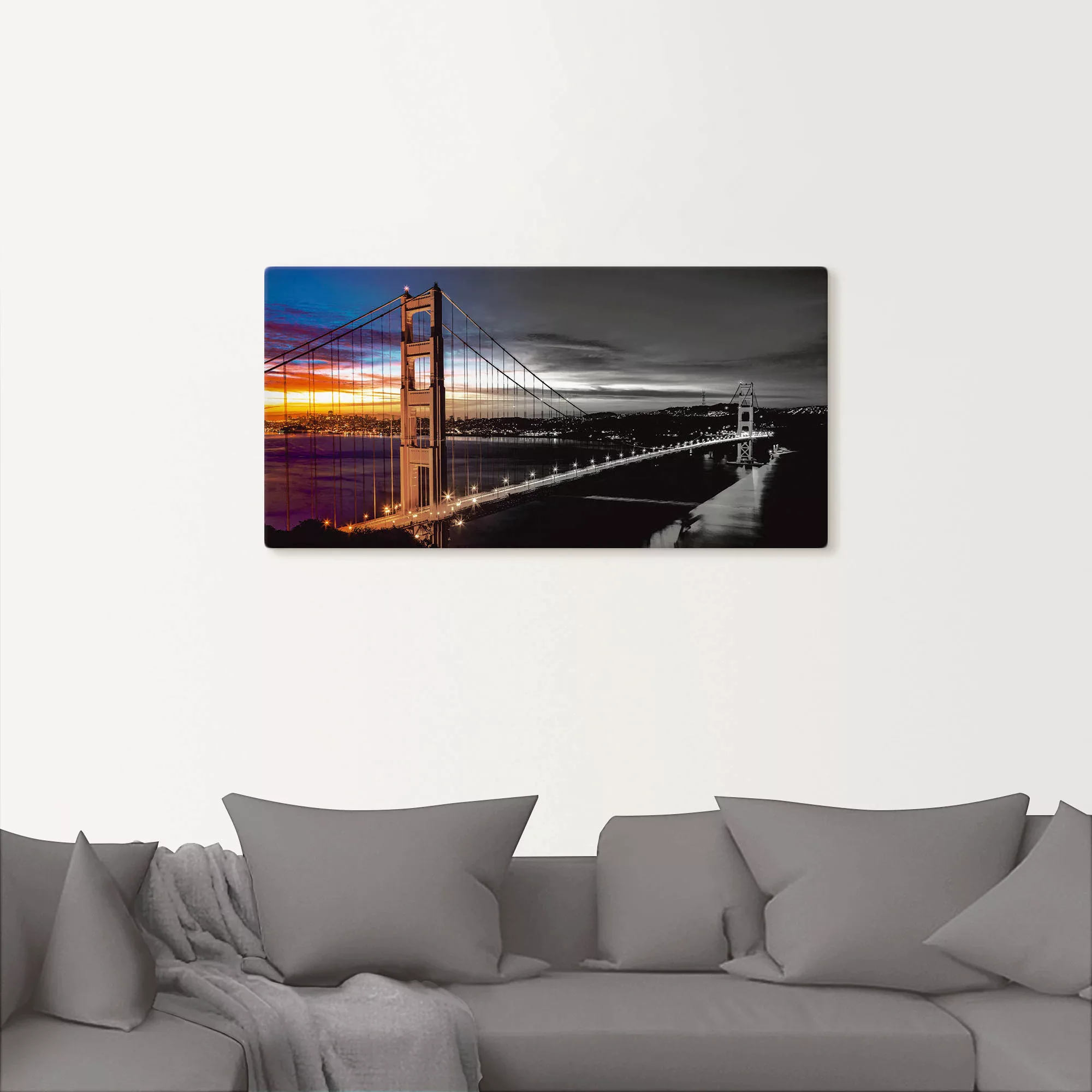 Artland Leinwandbild "The Golden Gate Bridge", Brücken, (1 St.), auf Keilra günstig online kaufen