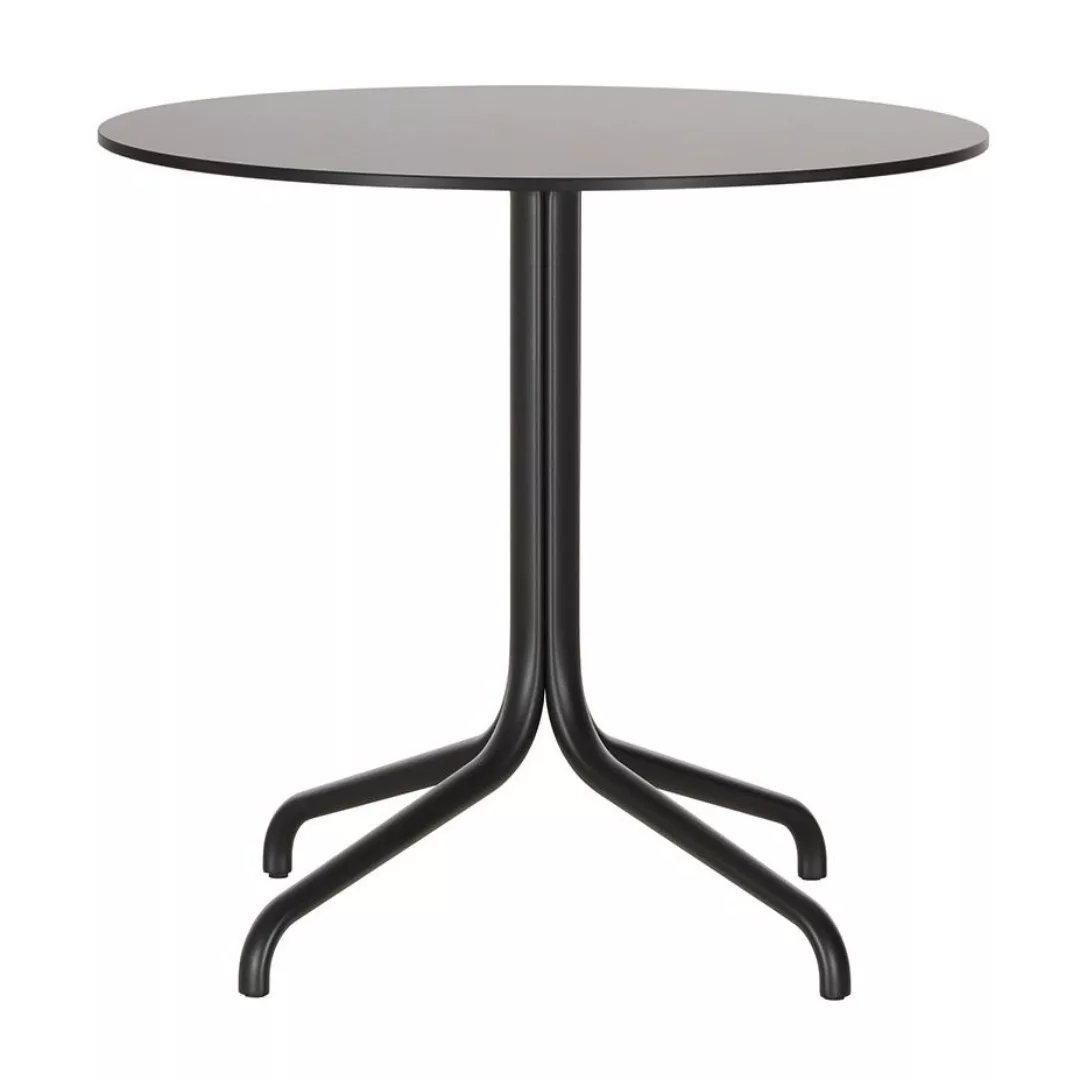 Vitra - Belleville Table Outdoor Gartentisch Ø79.6cm - schwarz/Vollkernmate günstig online kaufen