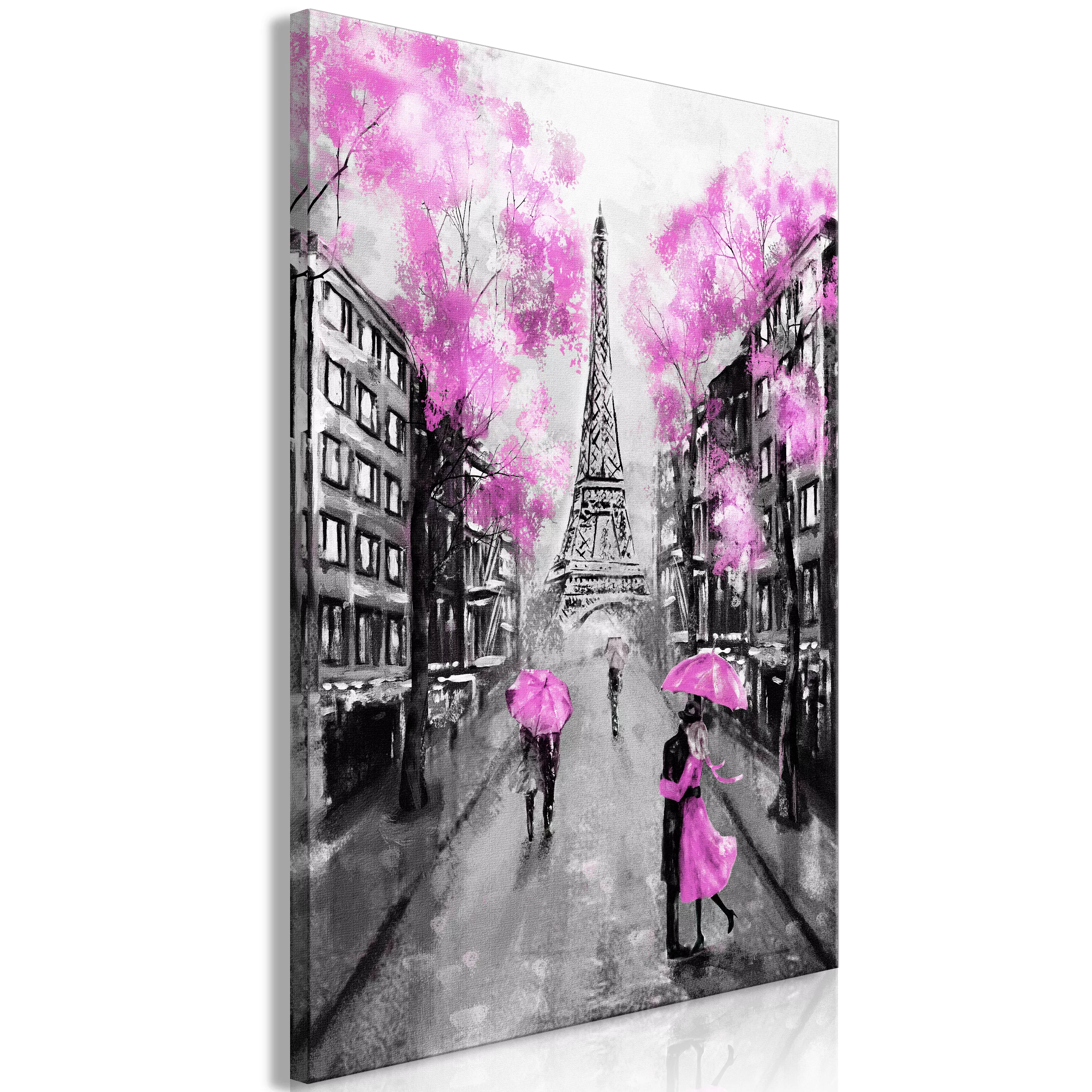 Wandbild - Paris Rendez-vous (1 Part) Vertical Pink günstig online kaufen