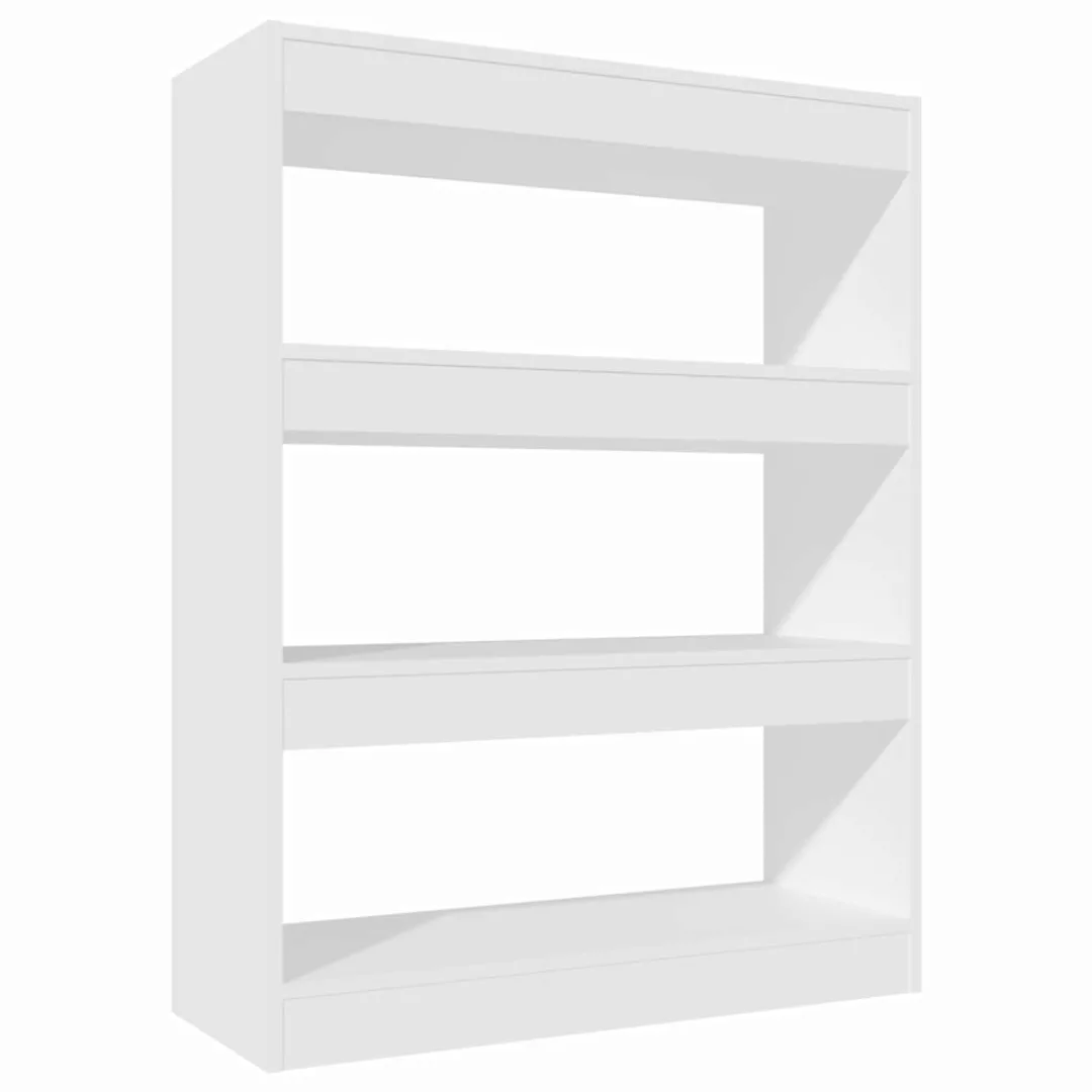 Vidaxl Bücherregal/raumteiler Weiß 80x30x103 Cm Holzwerkstoff günstig online kaufen