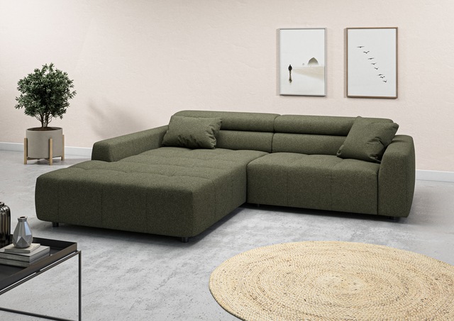 3C Candy Ecksofa Denver auch mit Cord- und Easy care-Bezug, Kopfteilverstel günstig online kaufen