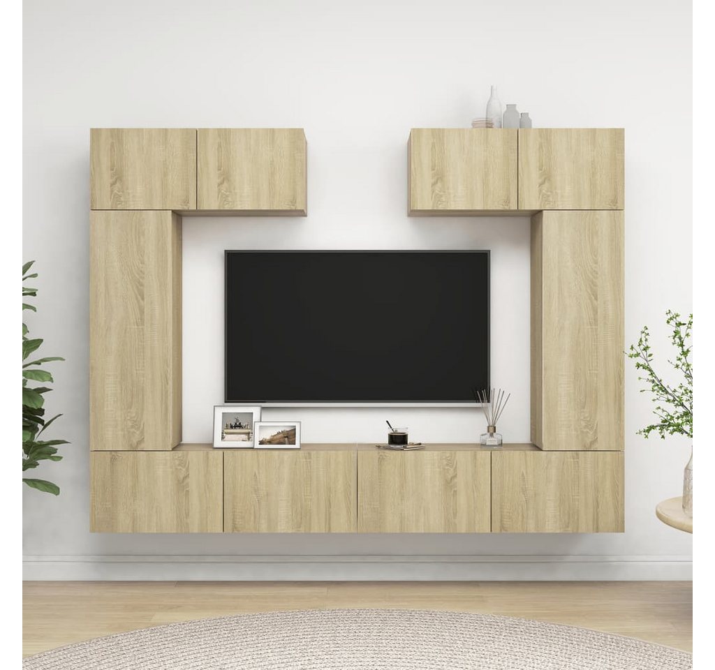 vidaXL TV-Schrank 6-tlg TV-Schrank-Set Sonoma Eiche Spanplatte günstig online kaufen