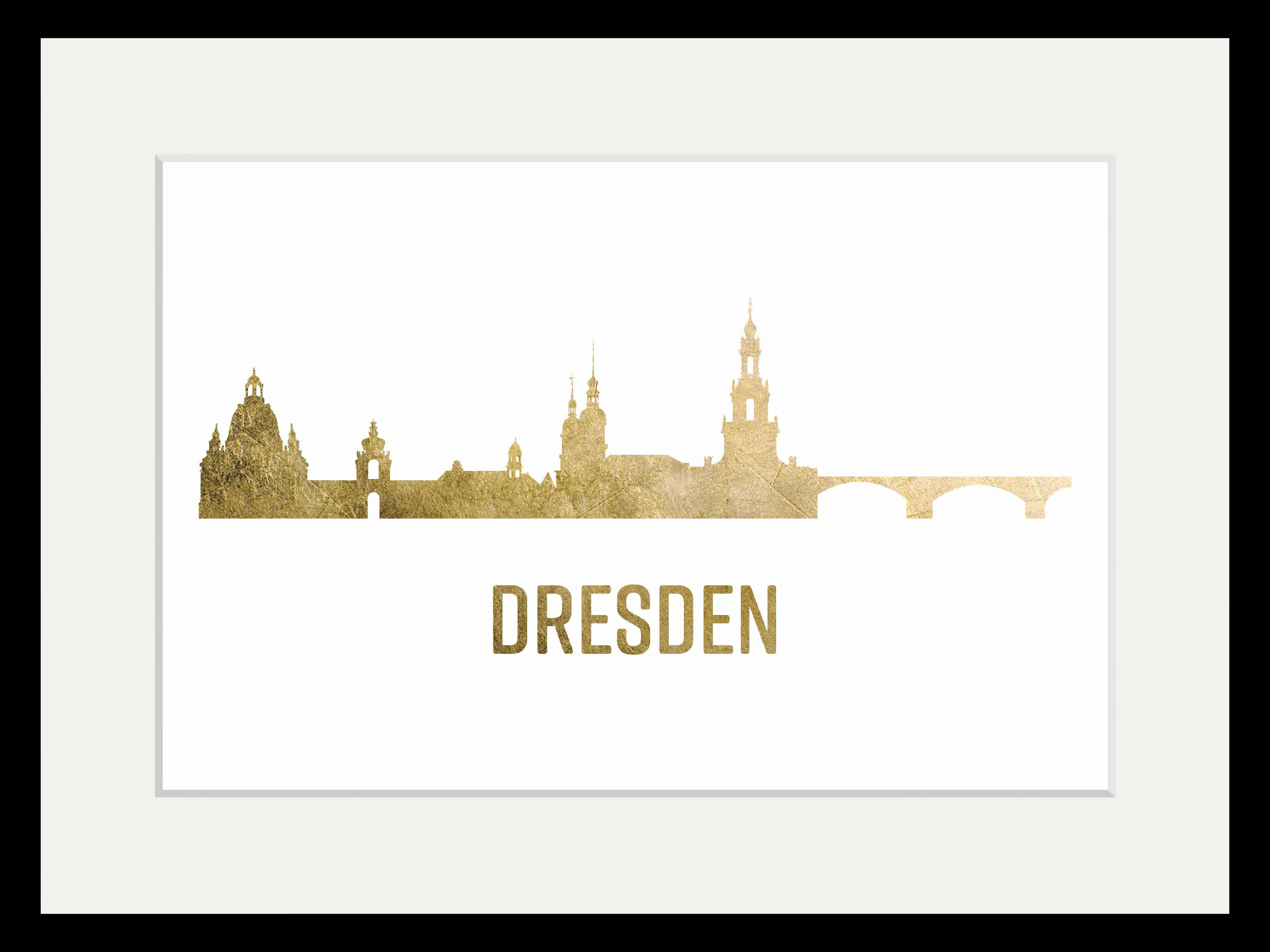 queence Bild "Dresden Skyline GOLD", Städte, (1 St.) günstig online kaufen