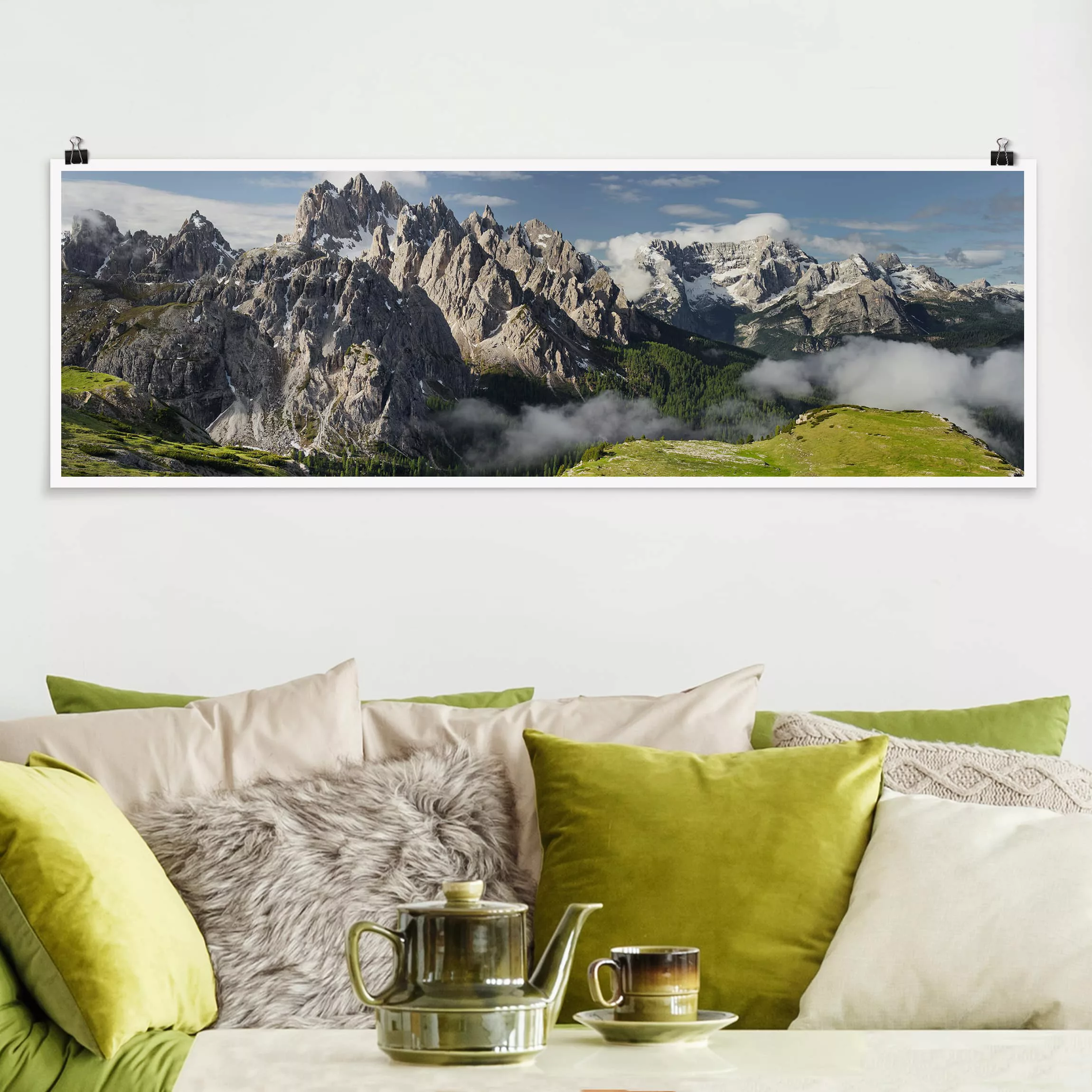 Panorama Poster Natur & Landschaft Cadini di Misurina in Italien günstig online kaufen