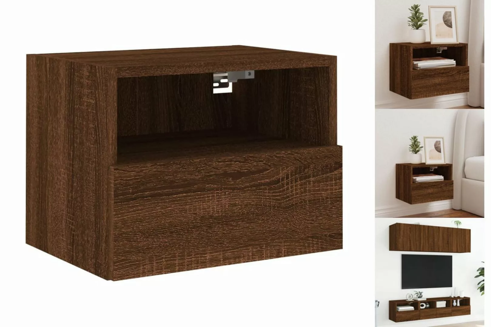 vidaXL Hängeschrank Hängeschrank Wandschrank Braun Eiche-Optik 40x30x30 cm günstig online kaufen