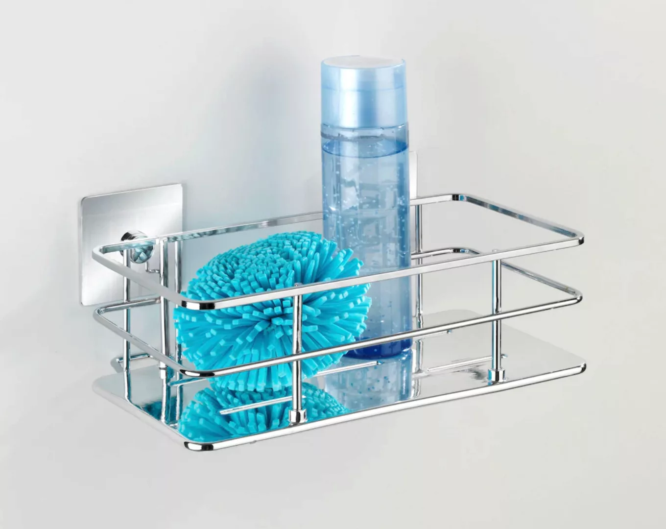 Wenko Turbo-Loc Edelstahl Wandablage Quadro Edelstahl 24 x 10 x 14.5 cm, Ch günstig online kaufen