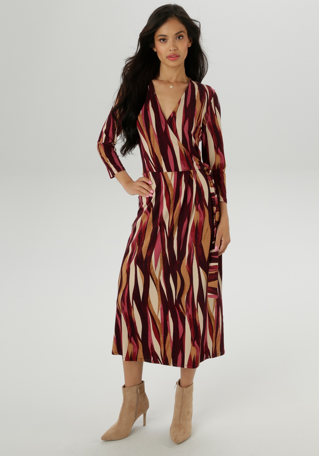 Aniston SELECTED Jerseykleid, in femininer Wickel-Optik - NEUE KOLLEKTION günstig online kaufen