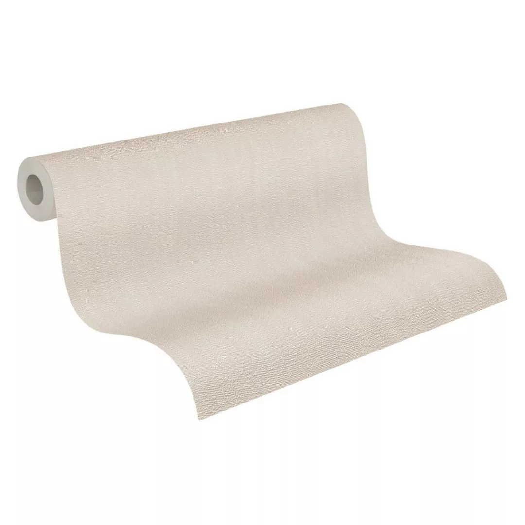 Bricoflor Weiße Strukturtapete mit Vinyl Abwaschbare Unitapete mit Struktur günstig online kaufen