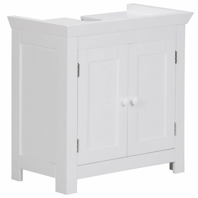 Design Waschbeckenunterschrank Badunterschrank mit 2 Türen Weiß | Kleiner S günstig online kaufen