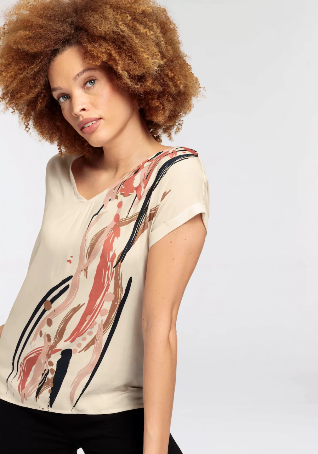 Boysen's Shirtbluse im modischen Design mit V-Ausschnitt - NEUE KOLLEKTION günstig online kaufen