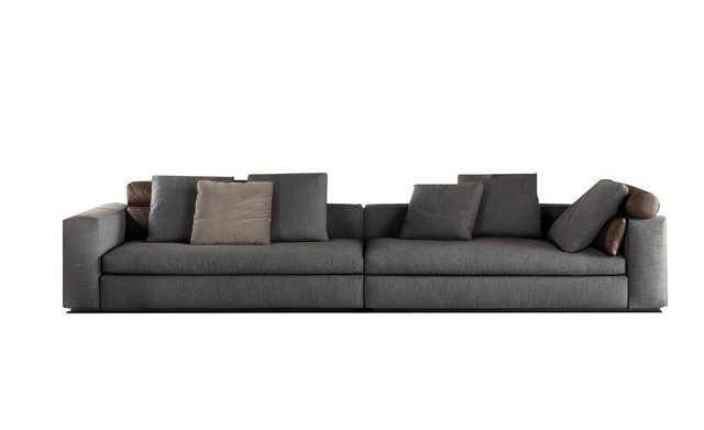 Xlmoebel Sofa Grosses Sofa mit extra tiefer Sitzfläche für vier Personen, 1 günstig online kaufen