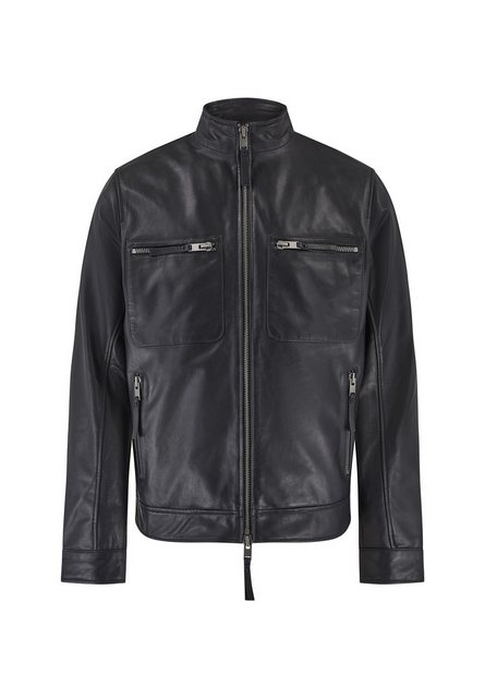 Bolongaro Trevor Lederjacke HIGH NECK WORKER Zwei-Wege-Reißverschluss, supe günstig online kaufen