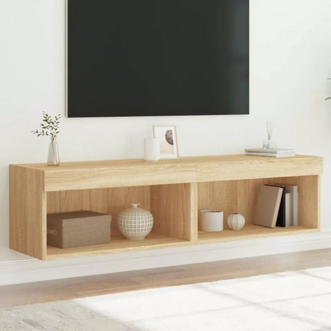 vidaXL TV-Schrank TV-Schränke mit LED-Leuchten 2 Stk Sonoma-Eiche 60x30x30 günstig online kaufen