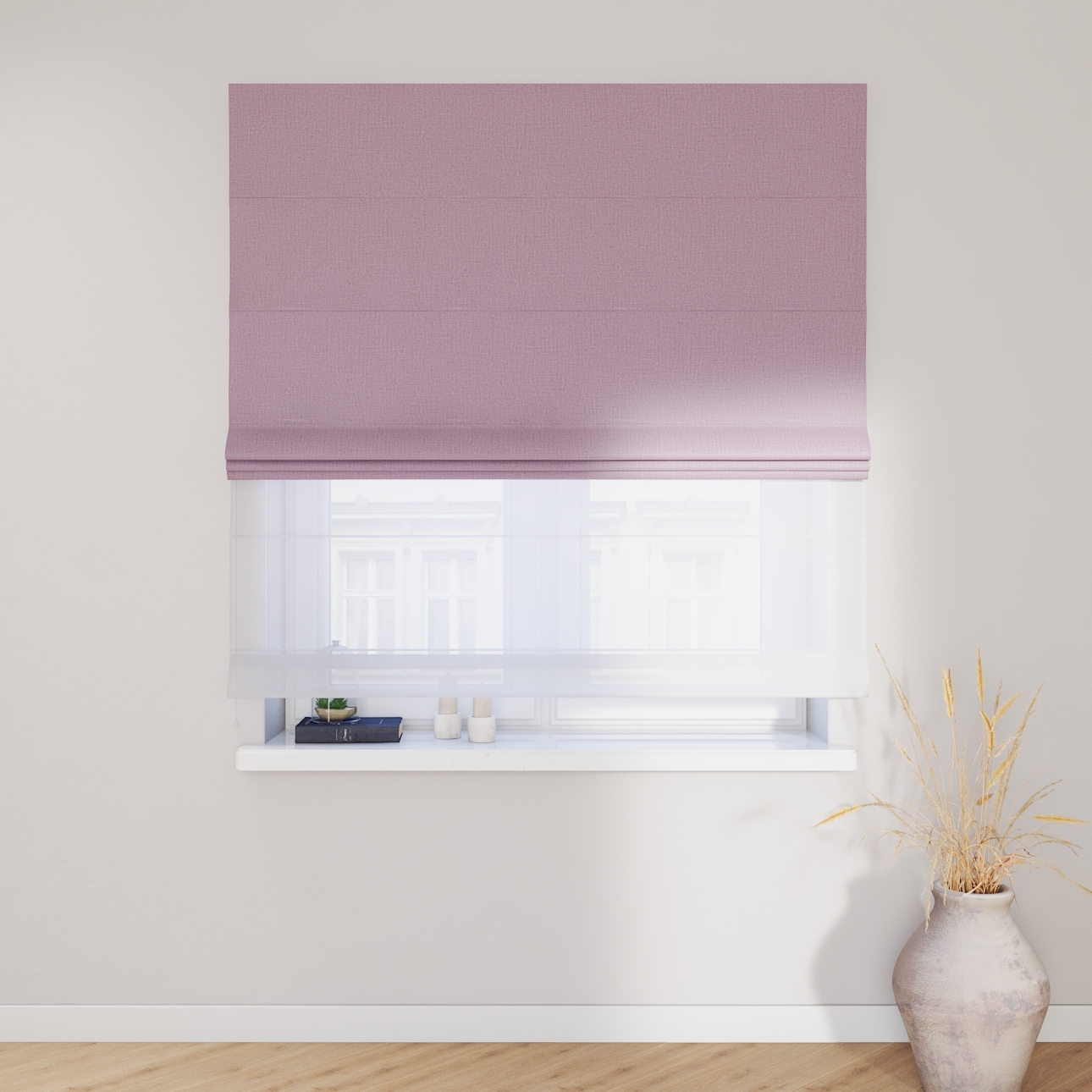Dekoria Doppelraffrollo Duo, violett, 160 x 170 cm günstig online kaufen